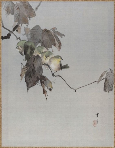Watanabe Seitei - Birds on a Branch.
