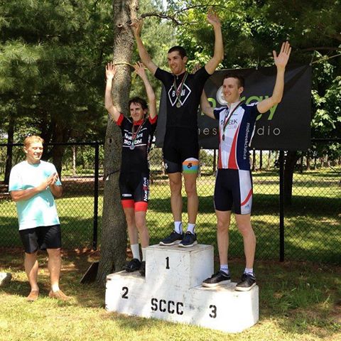 Sam in the 2nd spot on the podium.