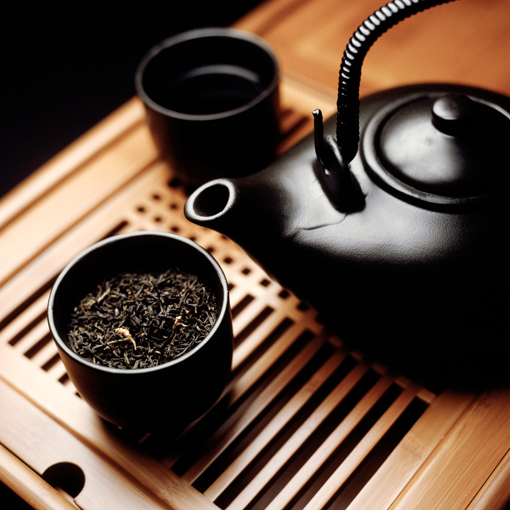 Jasmine Tea & Black Teapot