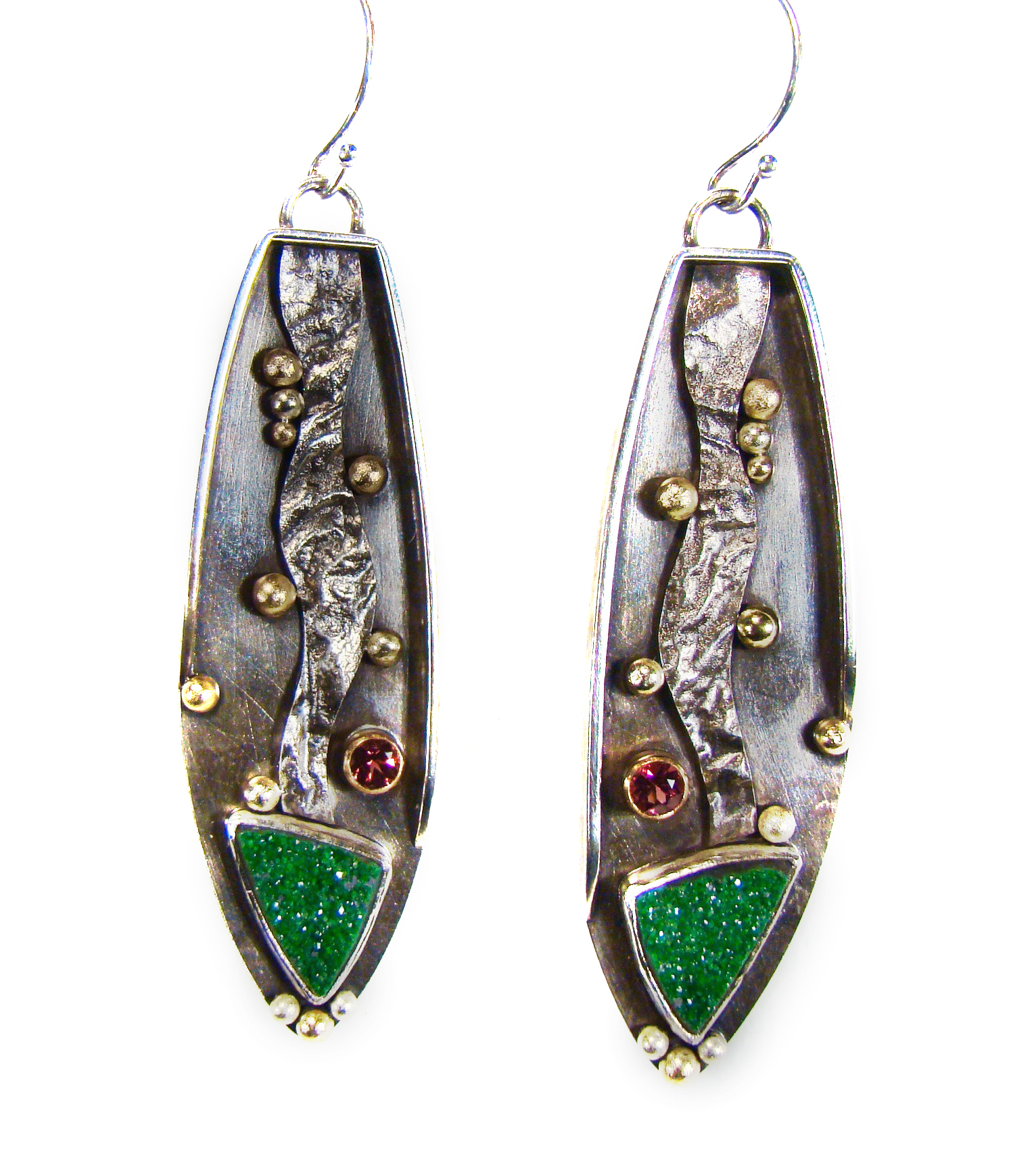 Green Druze Earrings #839.jpg