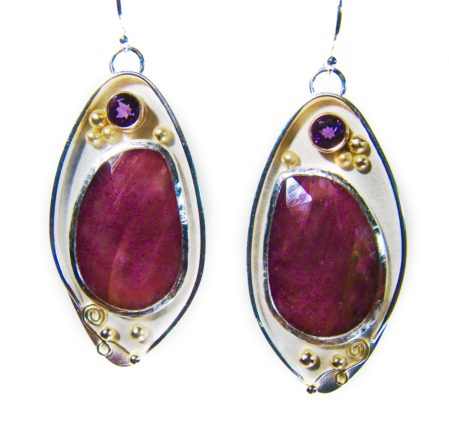 Rose cut sapphire earrings.jpg