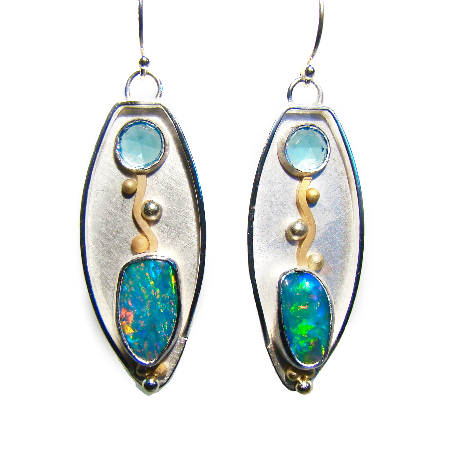 Topaz opal earrings #860.jpg