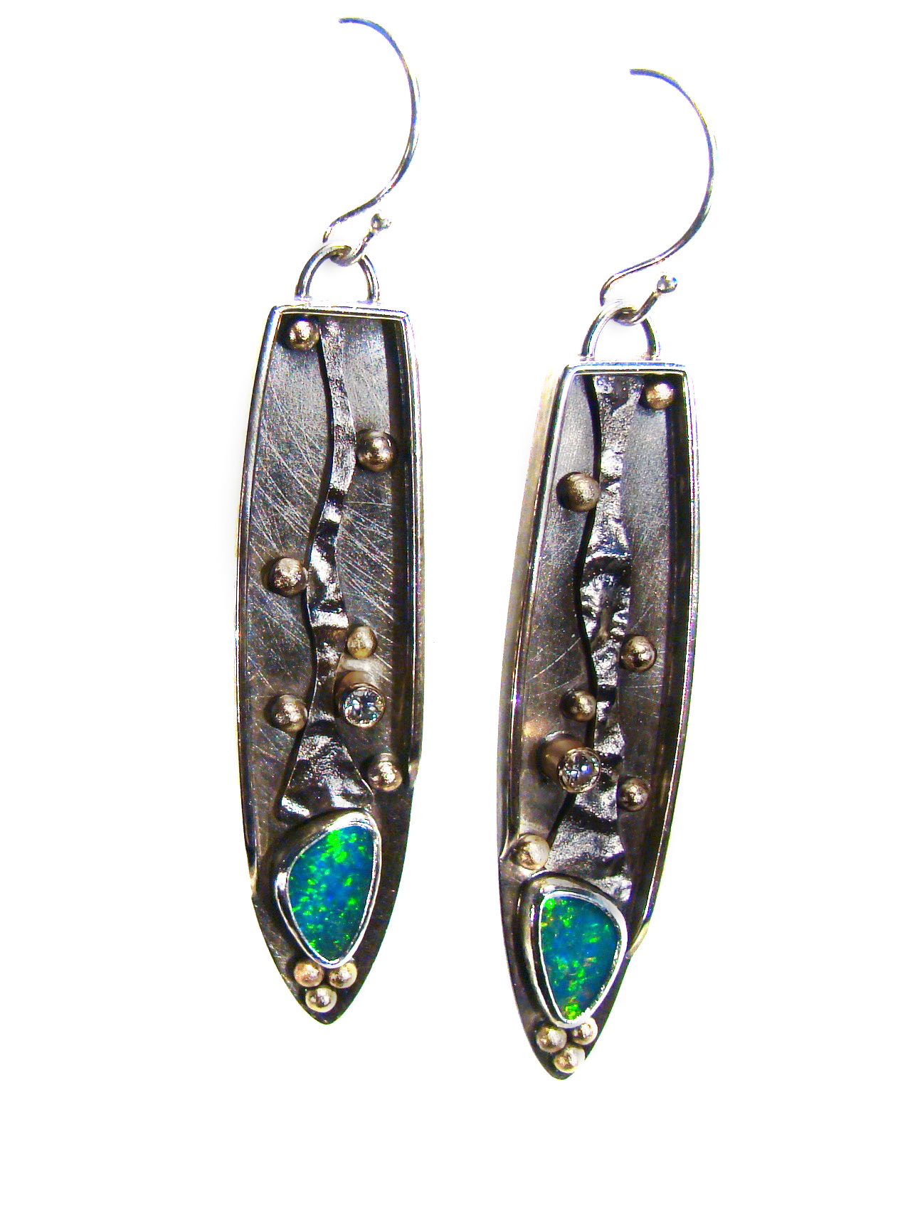 Opal and Diamond Earrings #842.jpg
