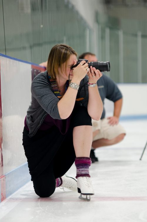 Photograph a wedding on ice skates?! Sign me up!! Photo by Stacey Brooks .
