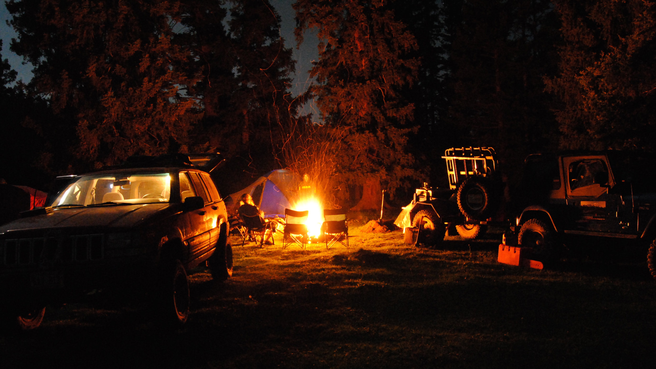 Camp high on the Valles Escarpment, New Mexico