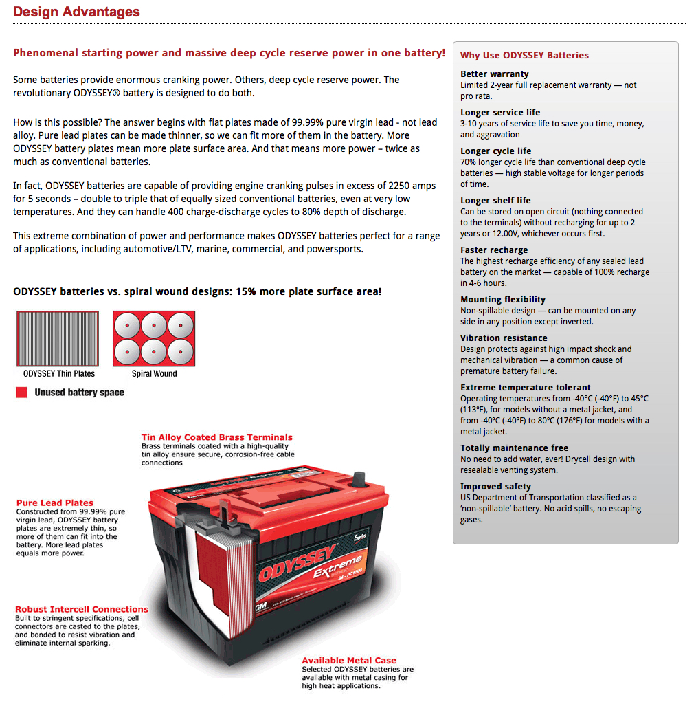 Odyssey are a combination type AGM with superior design to most other AGM batteries