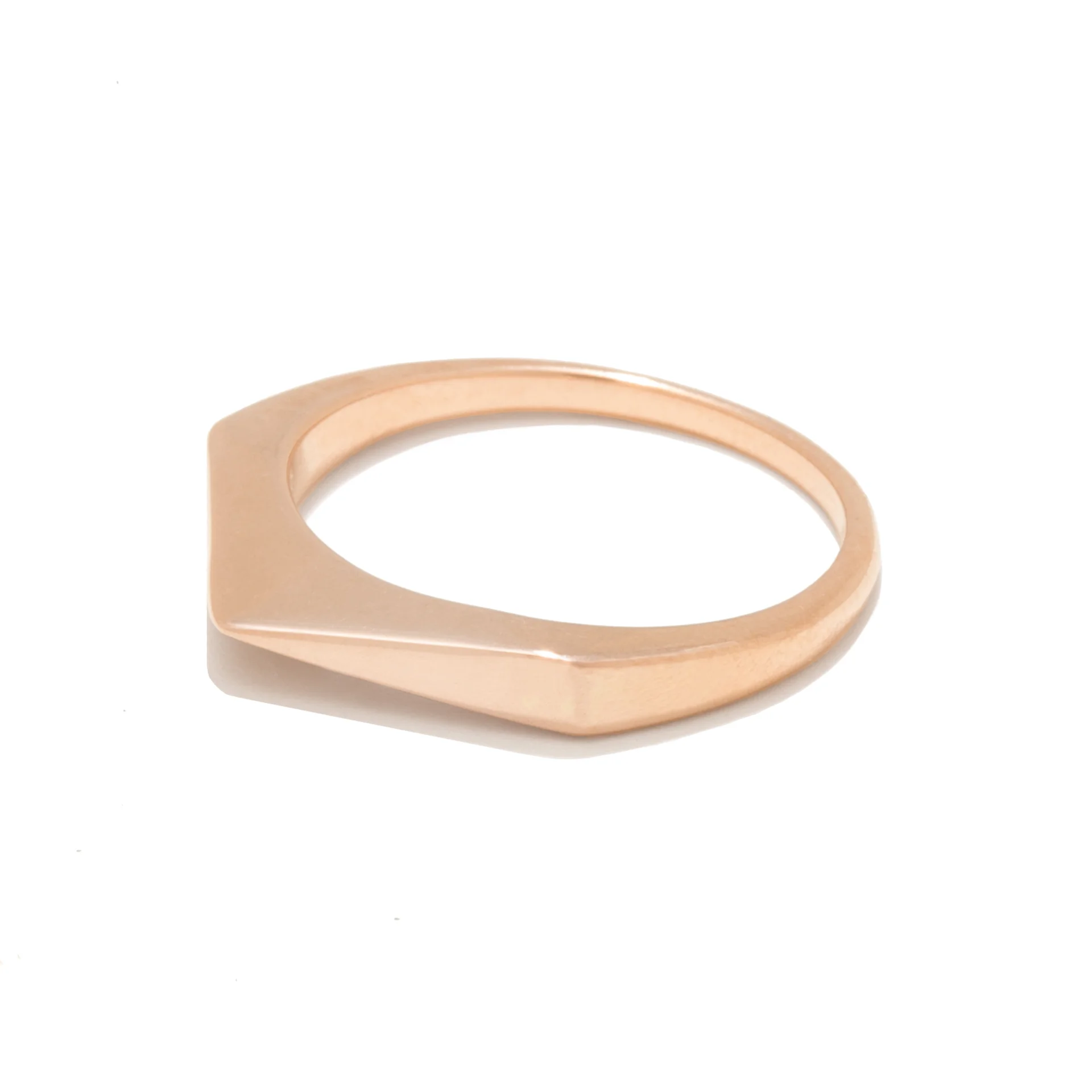 Rose Gold Low Stirrup Ring - Tilda Biehn