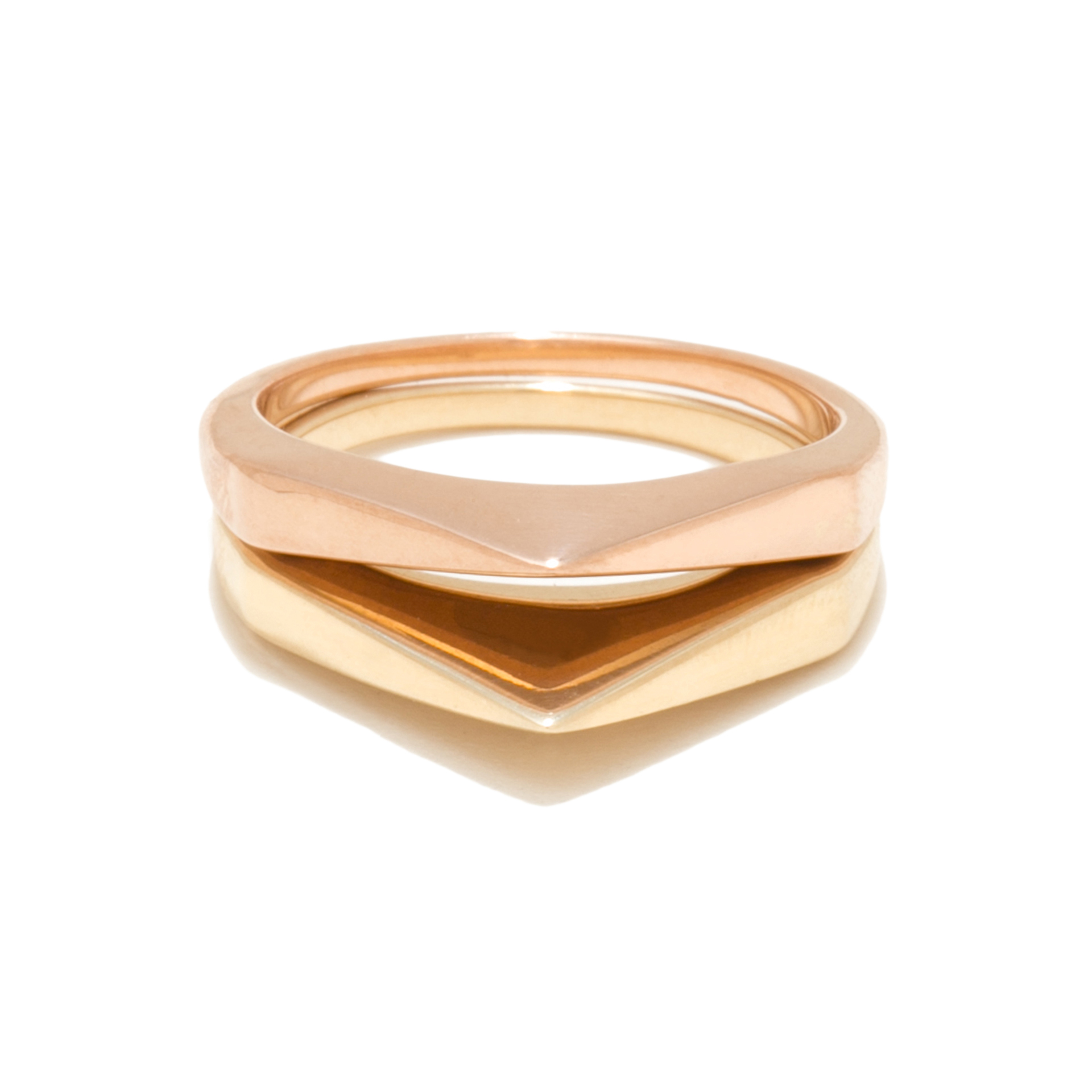 Rose and Yellow Gold Stirrup Set - Tilda Biehn