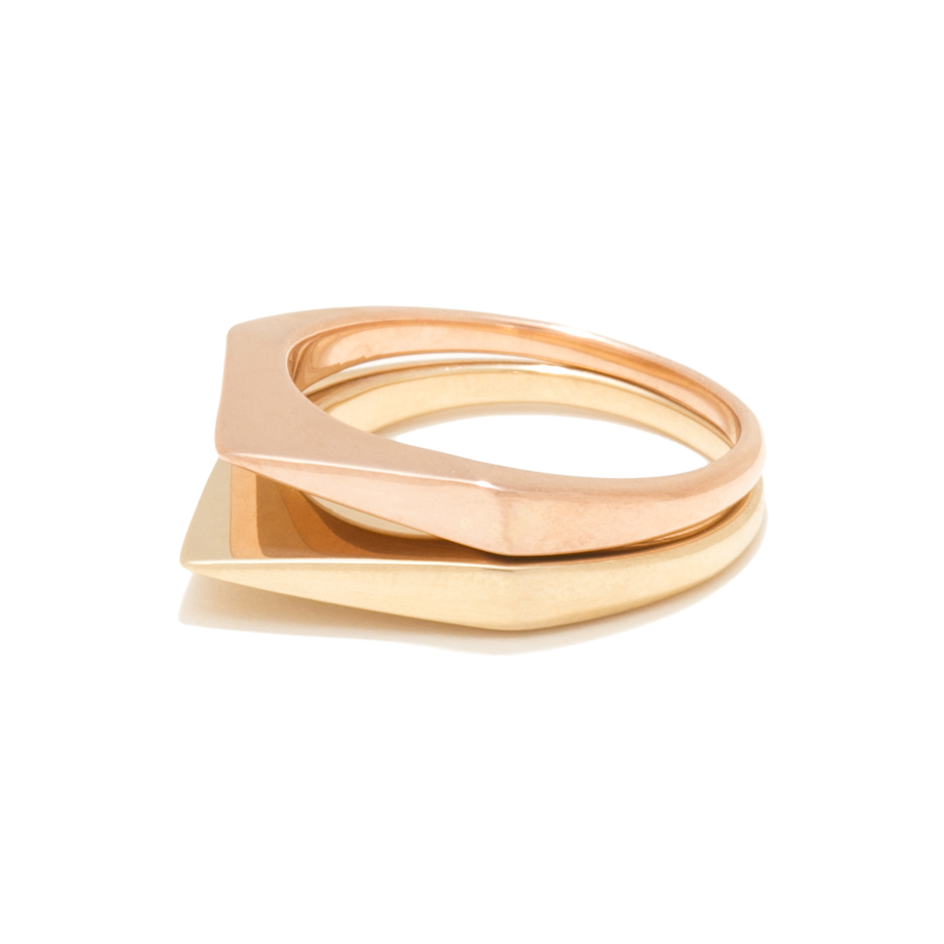Rose and Yellow Gold Stirrup Set - Tilda Biehn