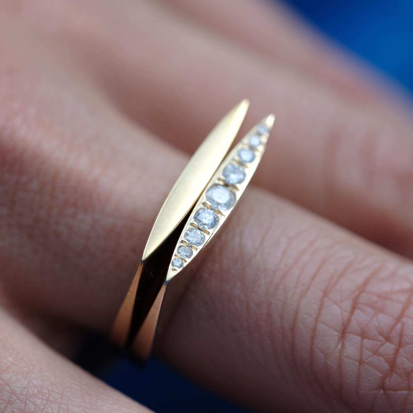 Repetition, precision, rhythm. 

The convex ring plays with light and shadow to create drama, despite the minimal form. They are truly rings to wear forever. 

#showmeyourrings #minimaljewelry