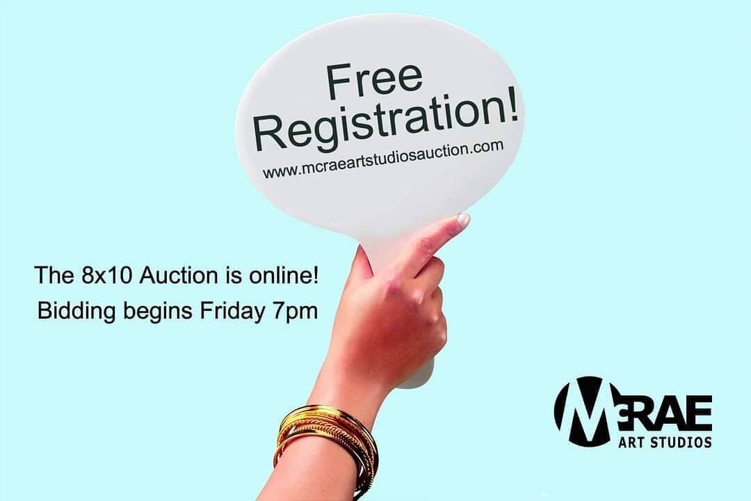 McRae Art Studios' most popular event, the C-Note 8x10 sale is an online auction this year beginning Friday evening.  Make sure to register and catch a bargain by your favorite McRae artist.  Preview the work and register to bid at  www.mcraeartstudi