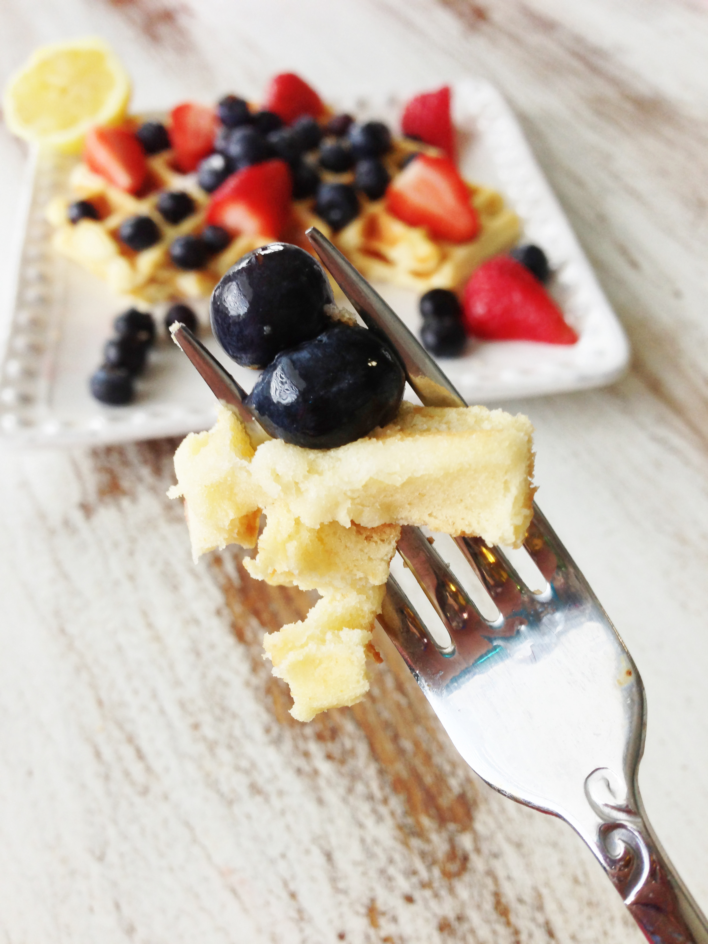 Skinny Lemon Berry Waffles (Cake Mix) — The Skinny Fork