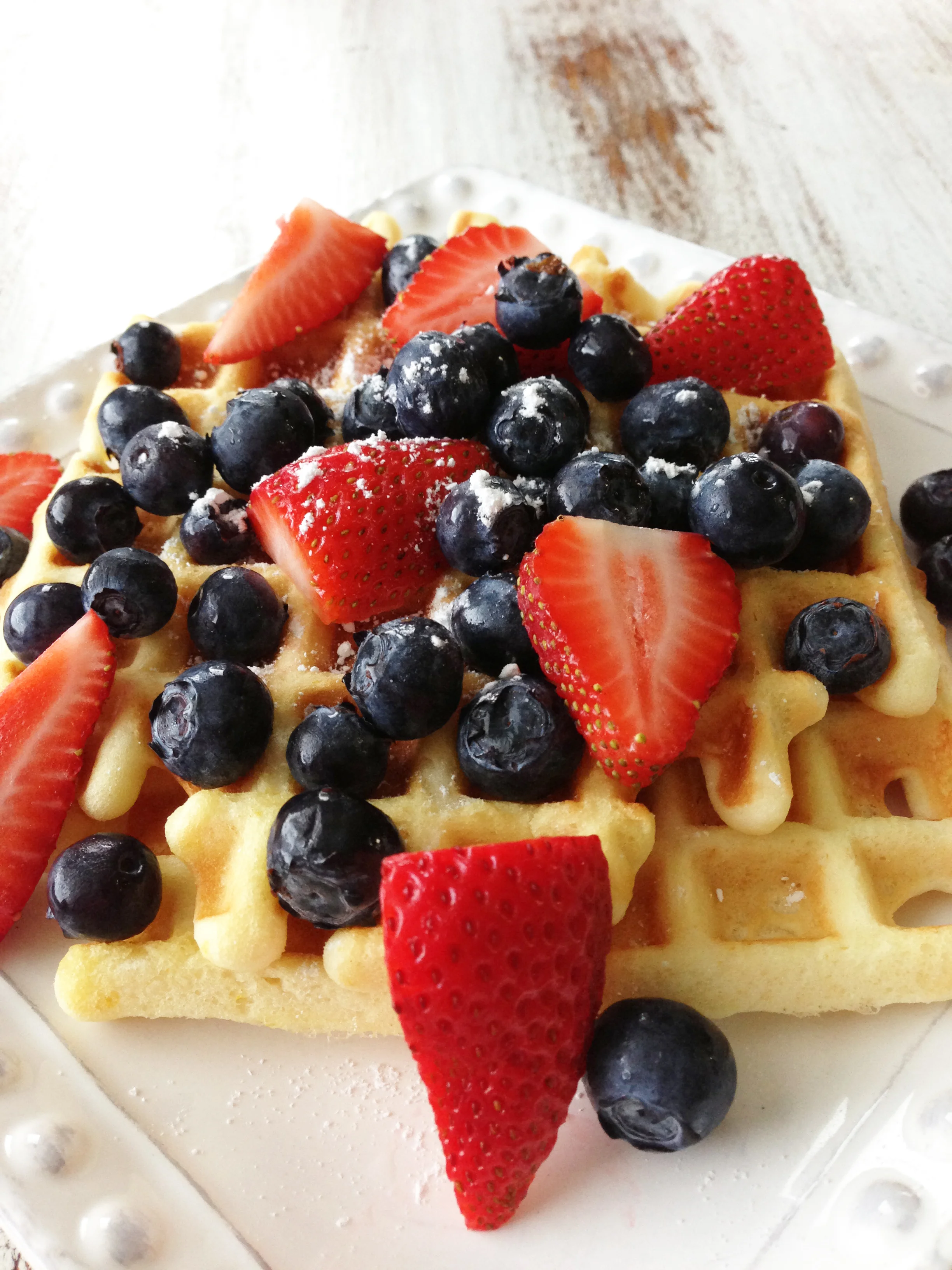Skinny Lemon Berry Waffles (Cake Mix) — The Skinny Fork