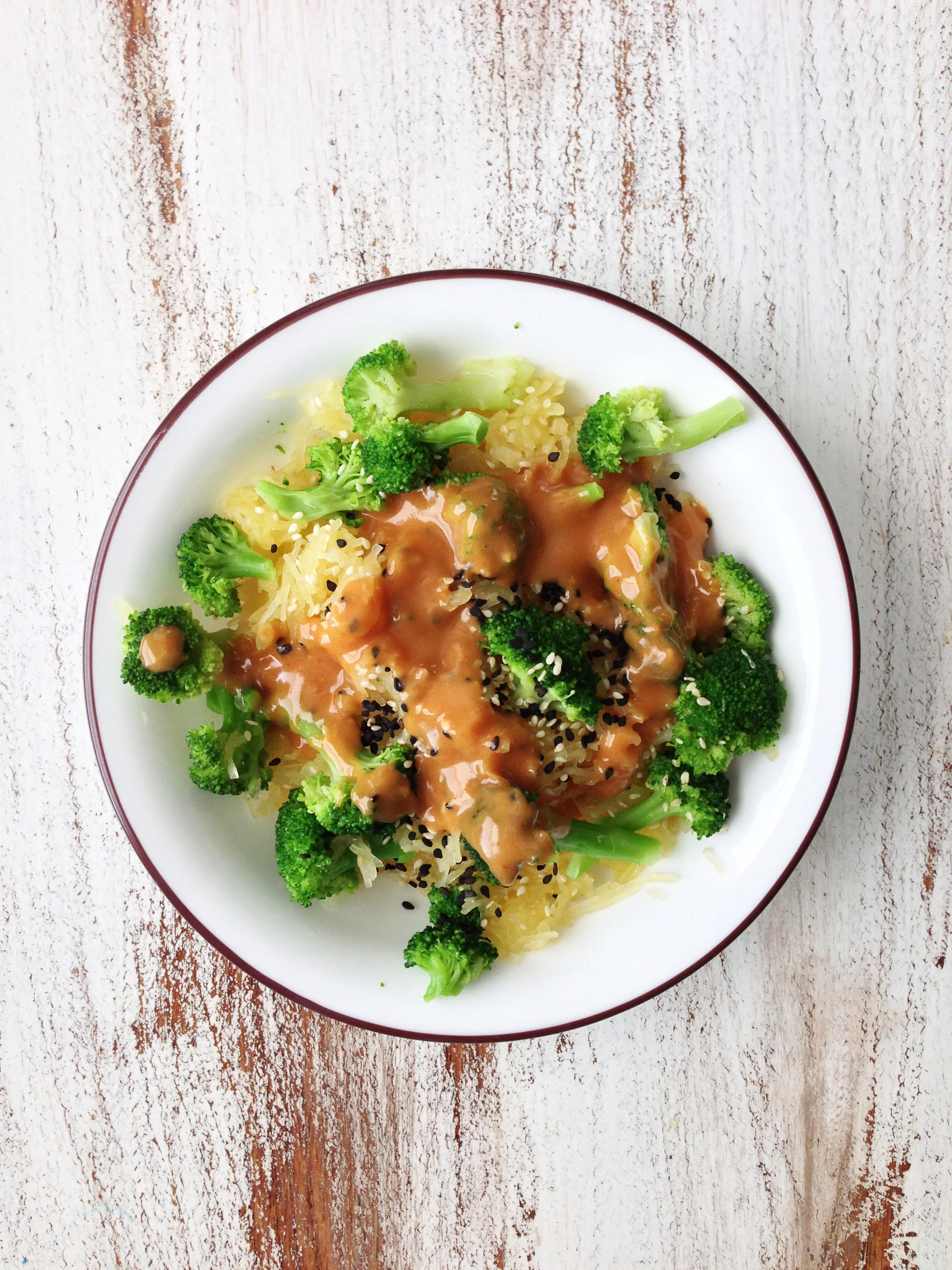 Crock Pot Spaghetti Squash Thai 'Noodle' Bowl — The Skinny Fork