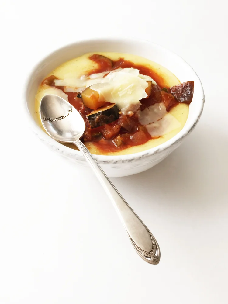 Easy Ratatouille & Cheesy Parmesan Polenta (Crock Pot) — The Skinny Fork