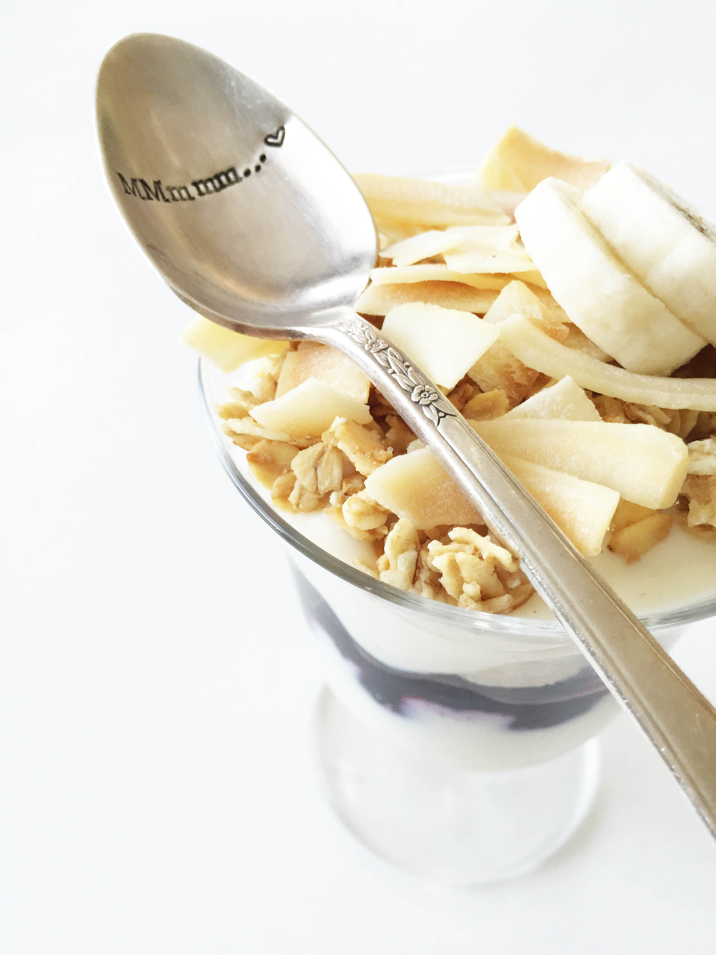 Blueberry, Banana & Coconut Parfait — The Skinny Fork