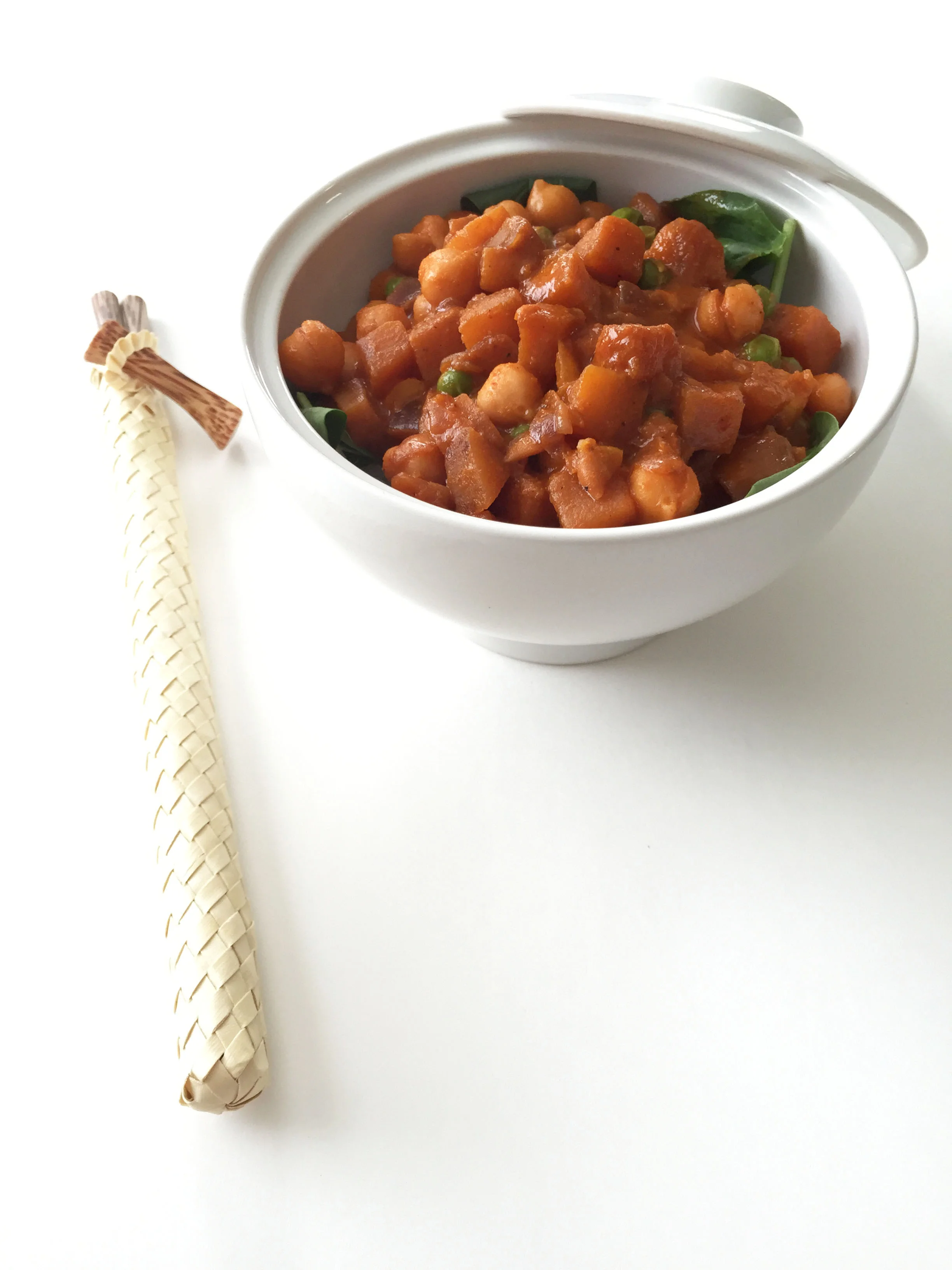 Chickpea, Butternut Squash & Green Pea Curry — The Skinny Fork
