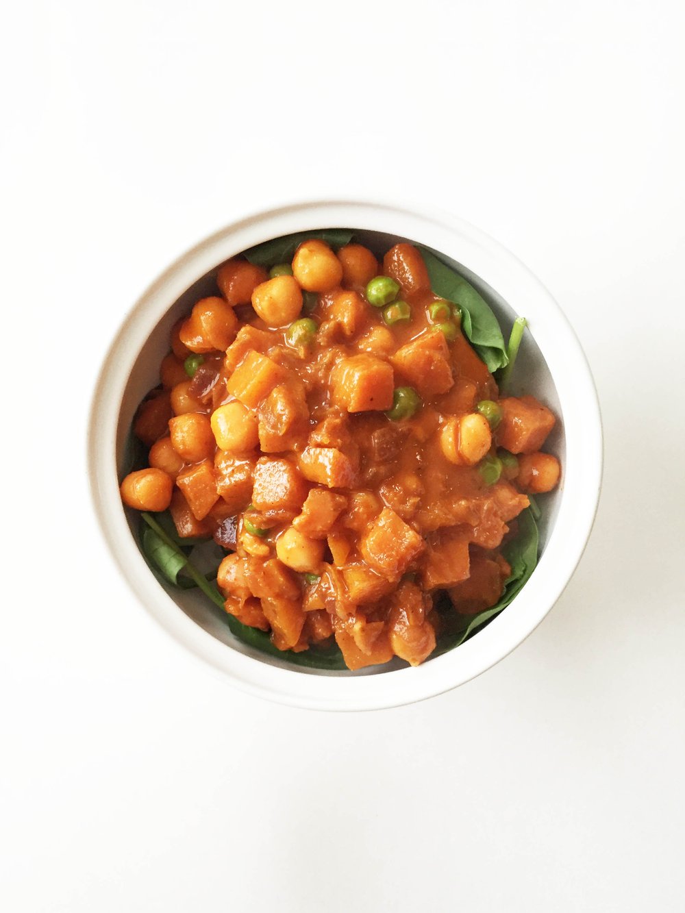 Chickpea, Butternut Squash & Green Pea Curry — The Skinny Fork
