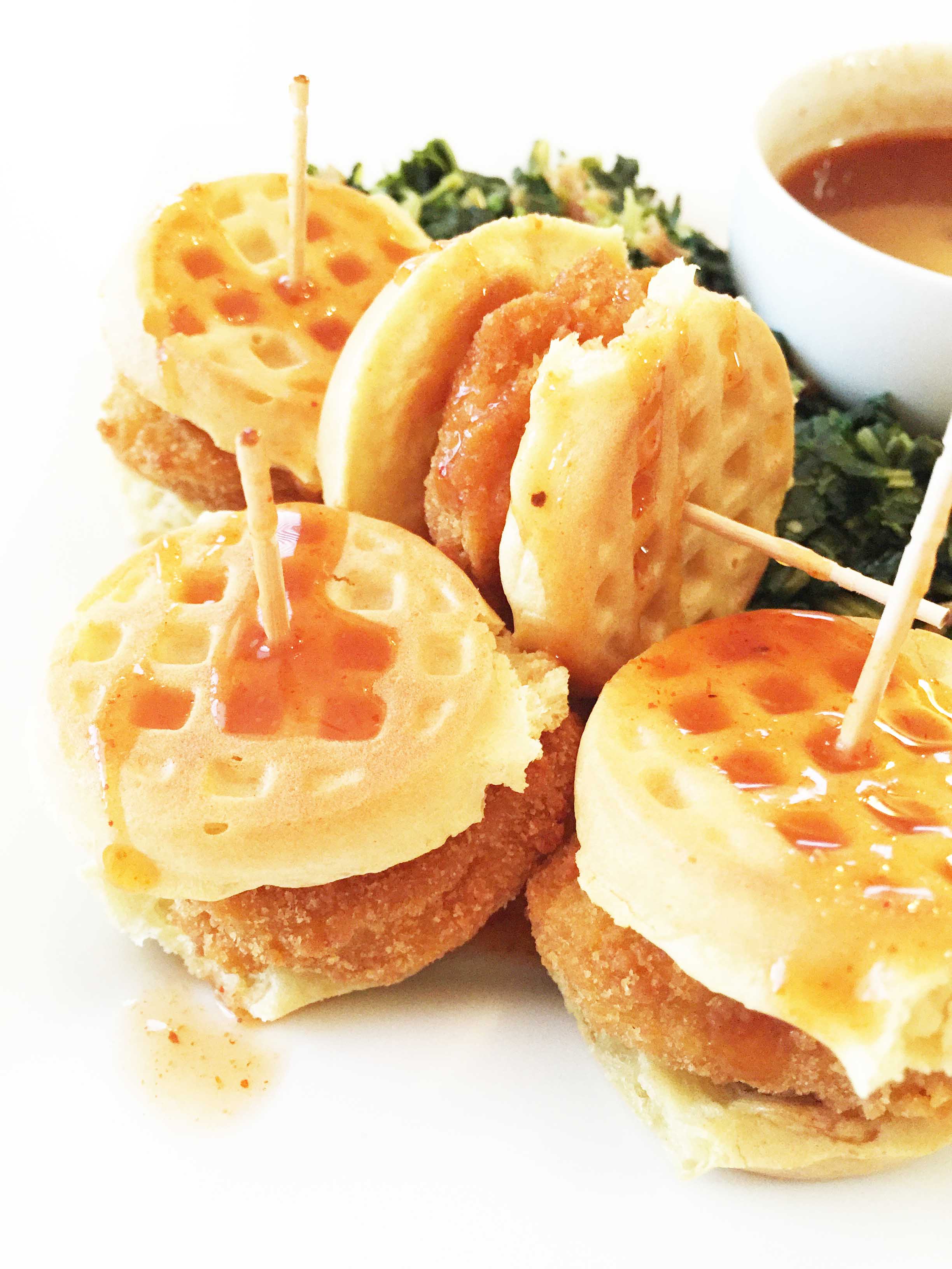 Chicken & Waffles Sliders with Buffalo Maple Syrup (Sponsored) — The