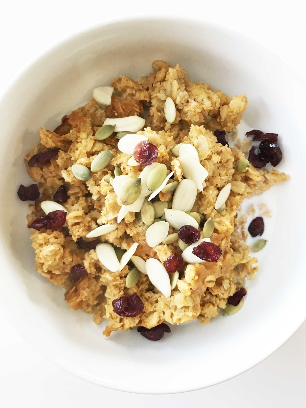 Skinny Baked Pumpkin Pie Oatmeal — The Skinny Fork