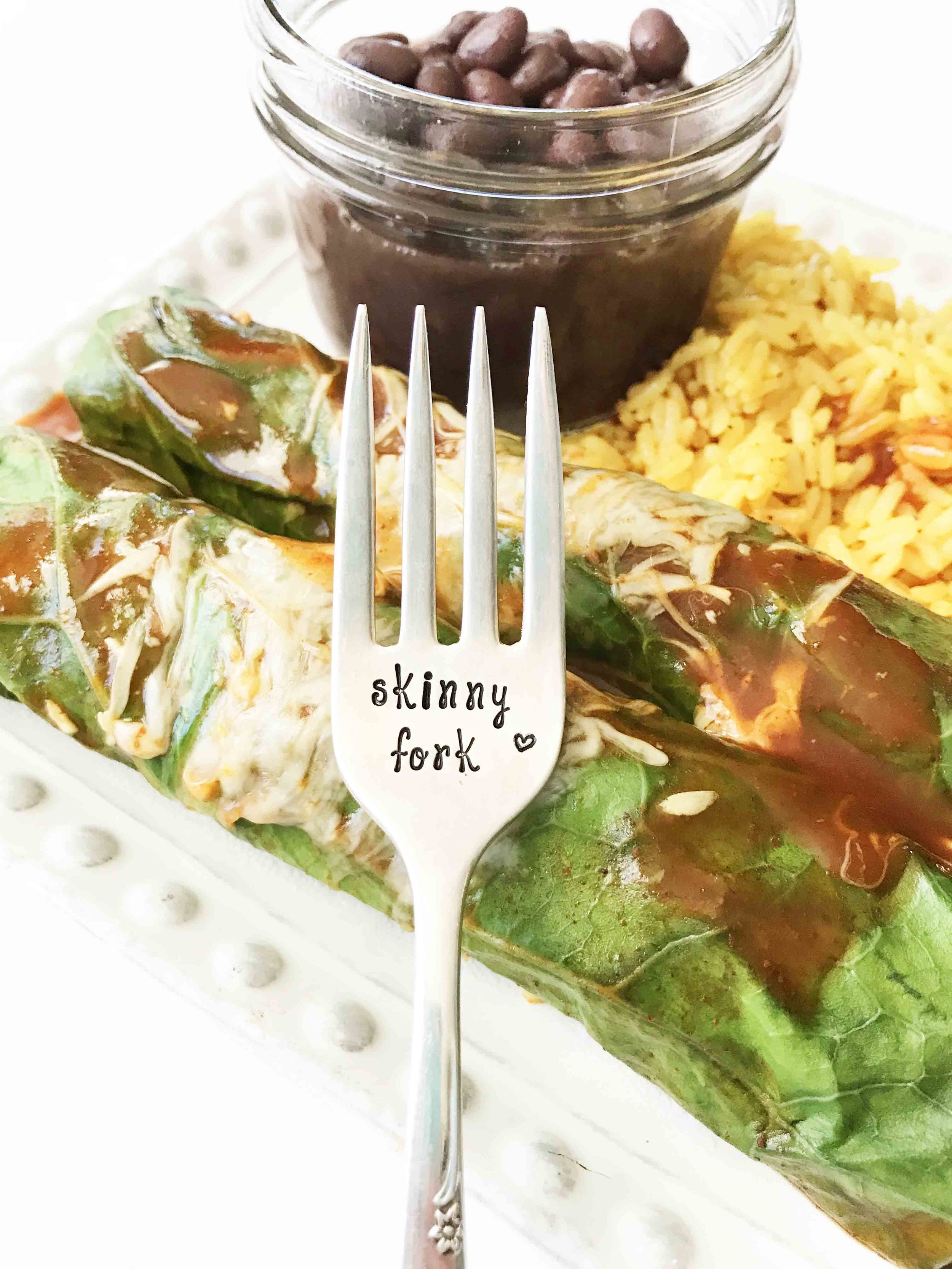 Collard Green (Tortilla-Free) Enchiladas — The Skinny Fork