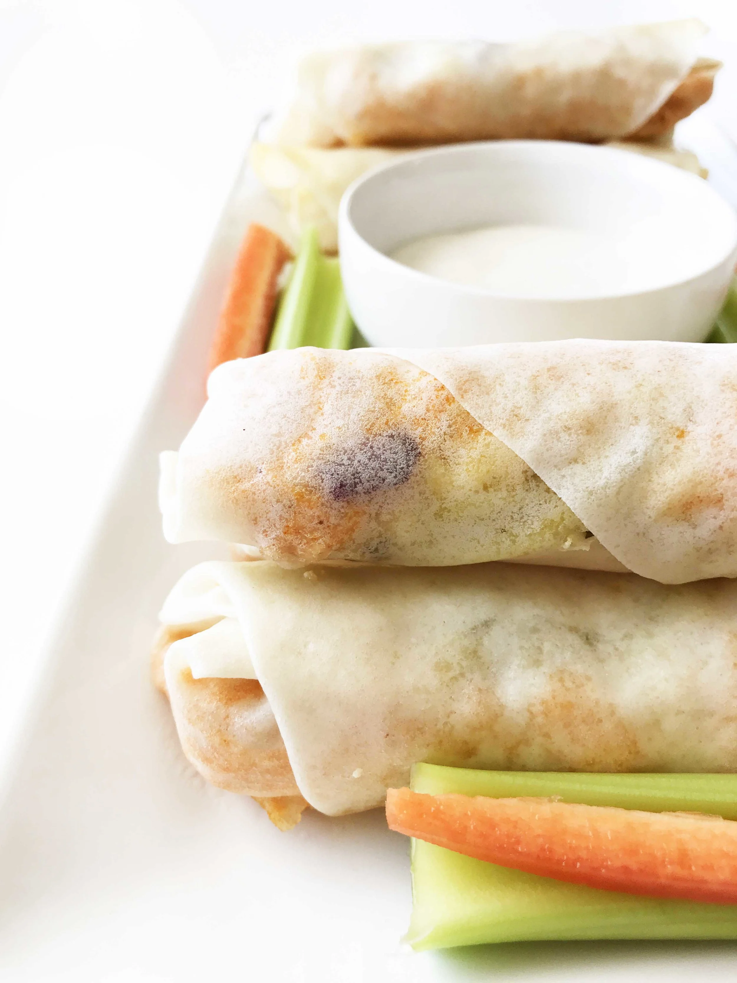 Skinny Buffalo Chicken Spring Rolls The Skinny Fork