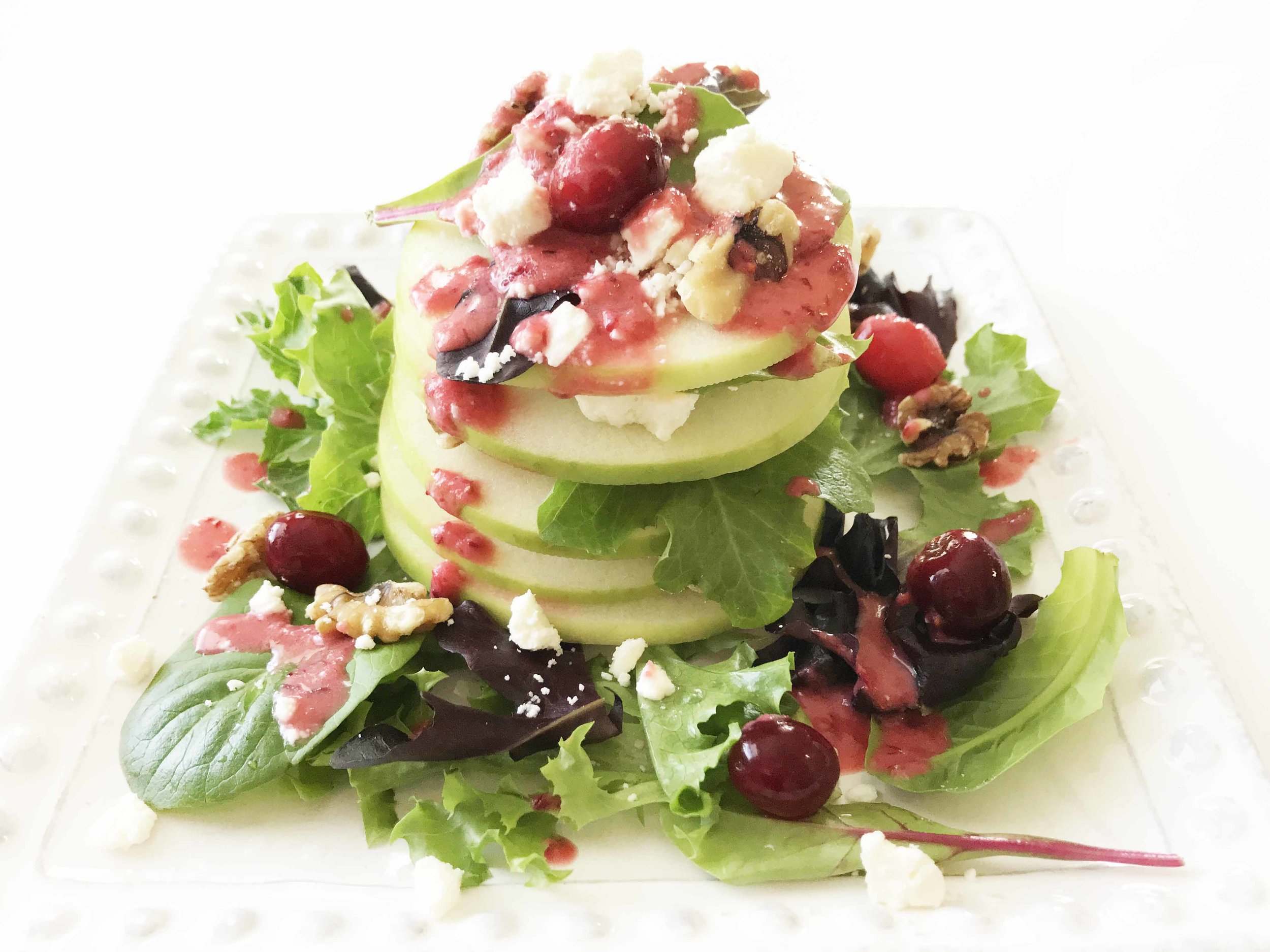 Cranberry Apple Salad with Cranberry Vinaigrette — The Skinny Fork