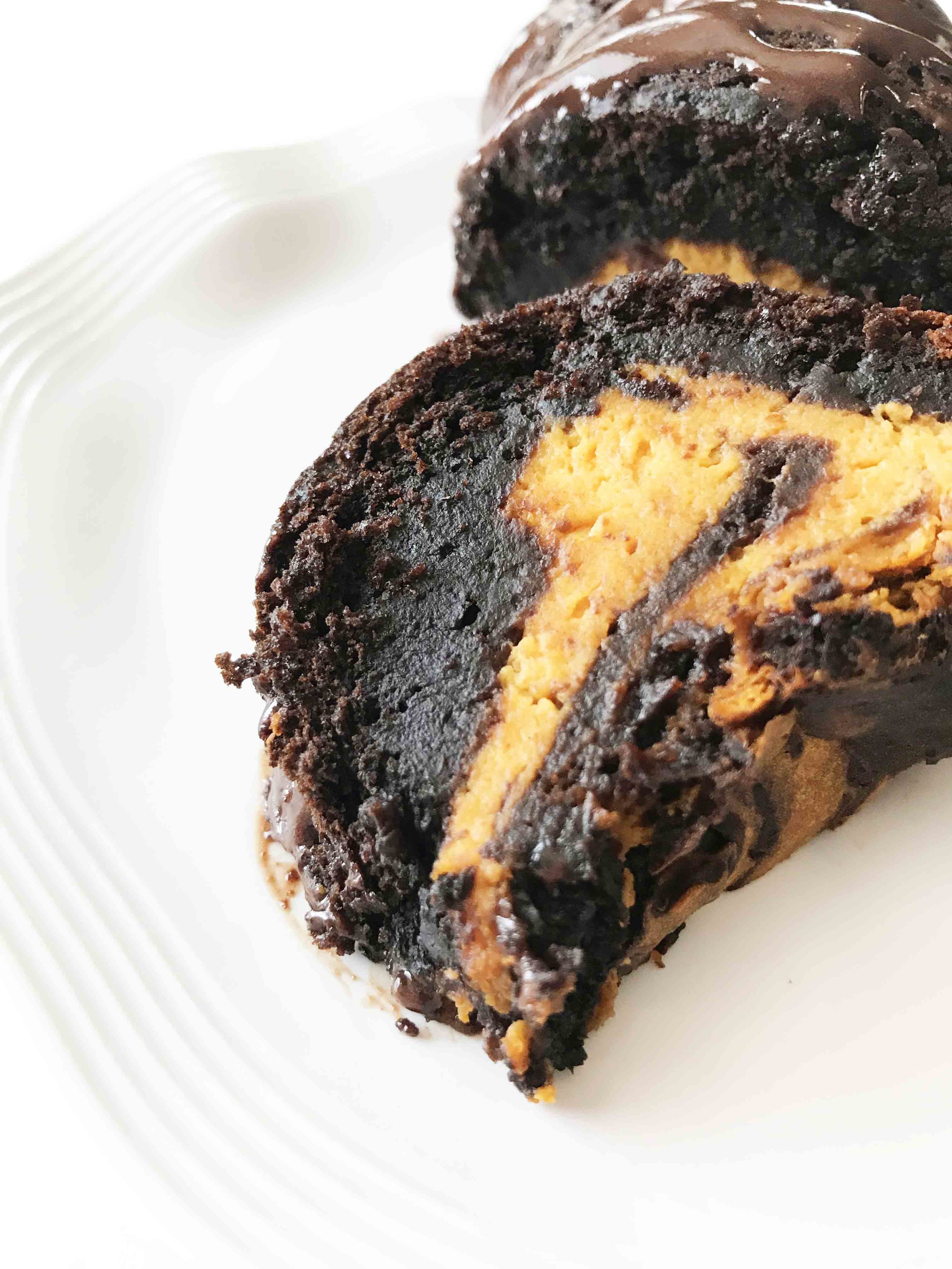 Pumpkin-Chocolate Swirl Bundt Cake - Southern Cast Iron
