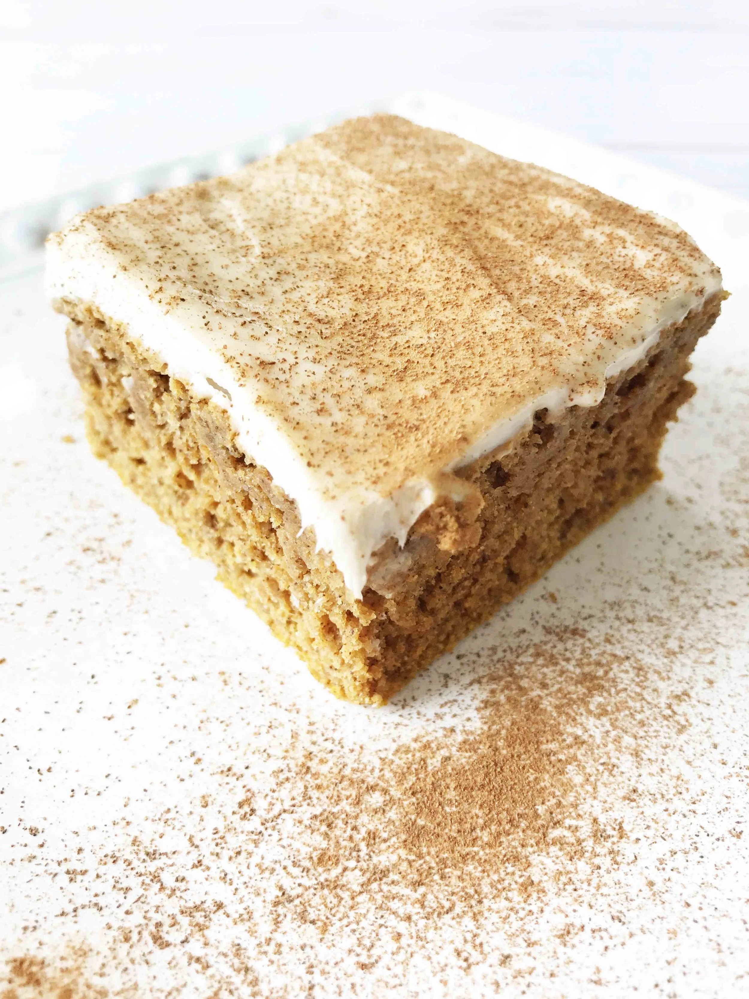 Skinny Pumpkin Spice Bars Maple Cream Cheese Frosting The Skinny Fork