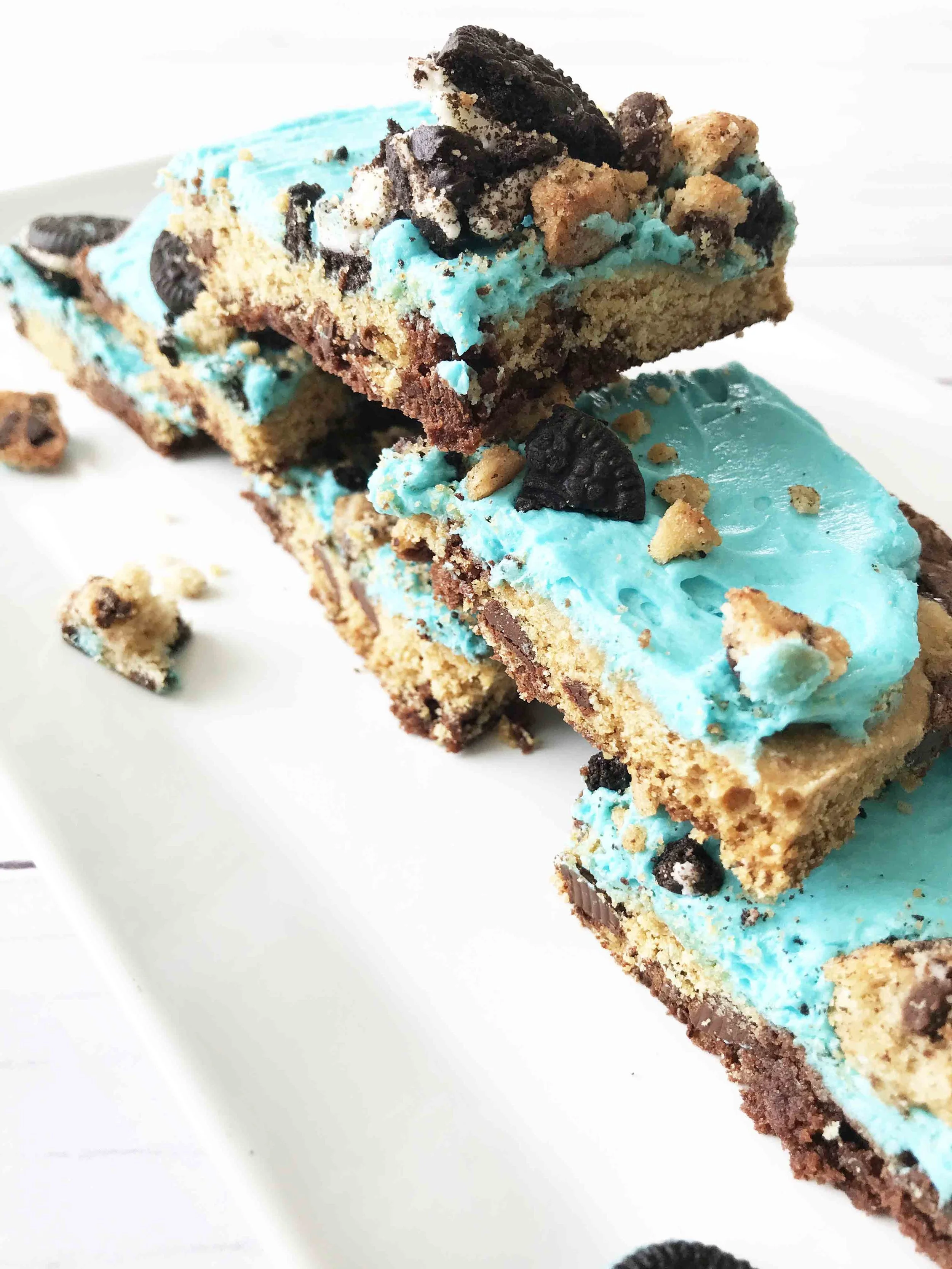 Lightened Up Cookie Monster Brookie Cake The Skinny Fork