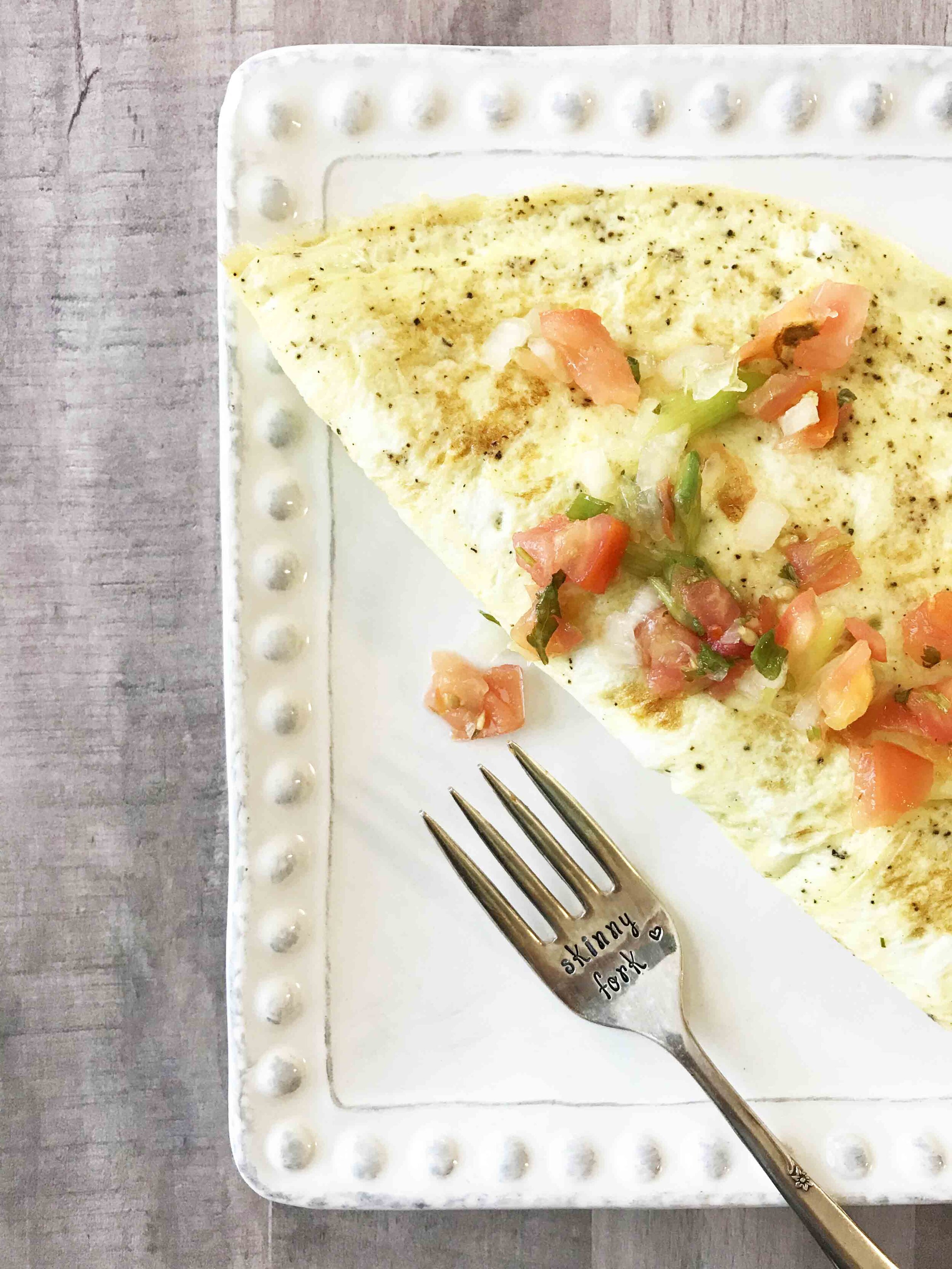 Protein Packed Cottage Cheese Spinach Omelette The Skinny Fork