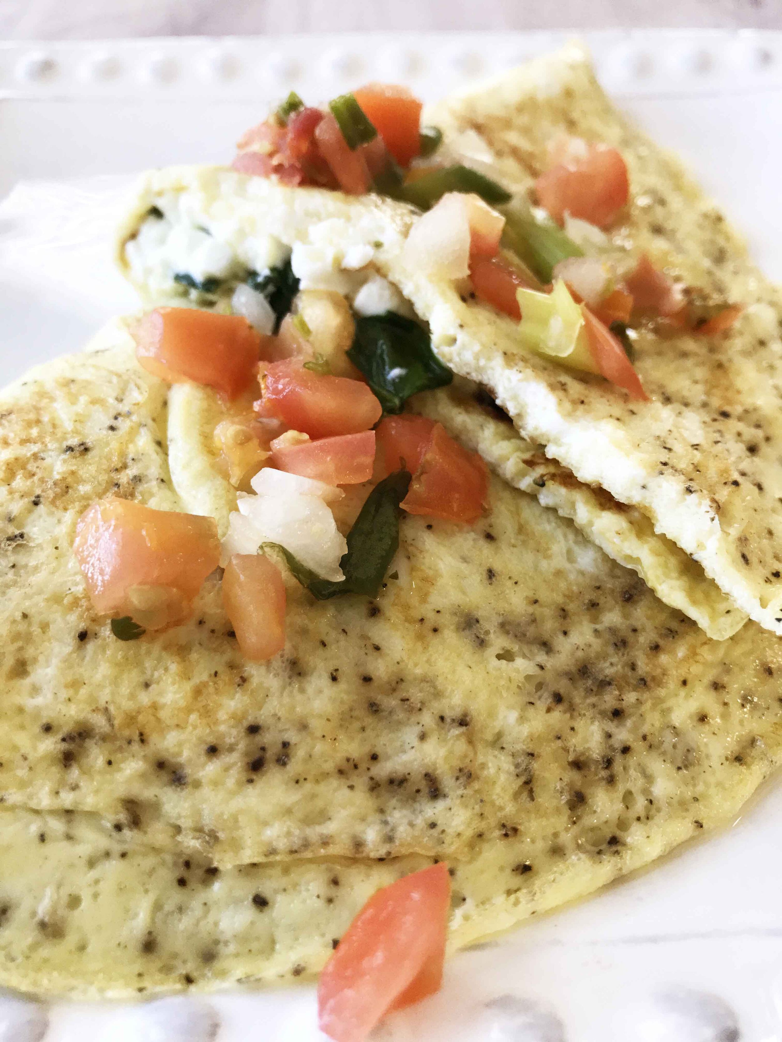 Protein Packed Cottage Cheese Spinach Omelette The Skinny Fork