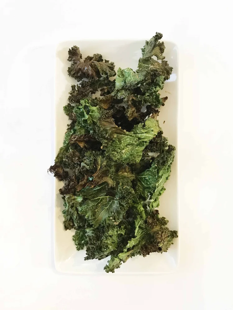 Air Fryer Parmesan Kale Chips — The Skinny Fork