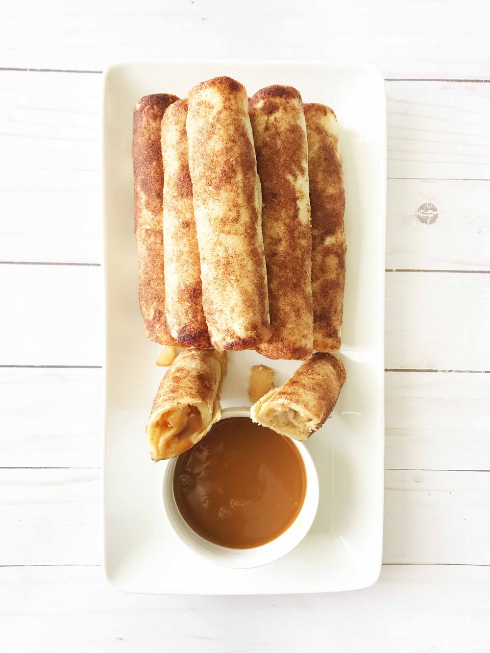 Baked Caramel Apple Pie Taquitos — The Skinny Fork