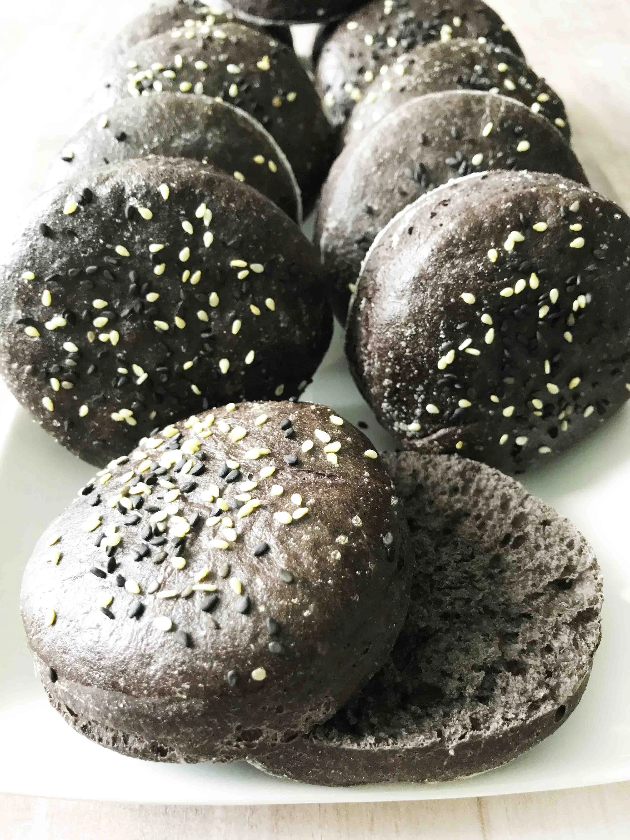 Black Burger Buns (Bread Machine) — The Skinny Fork