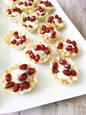 Goat Cheese & Pomegranate Tartlets — The Skinny Fork