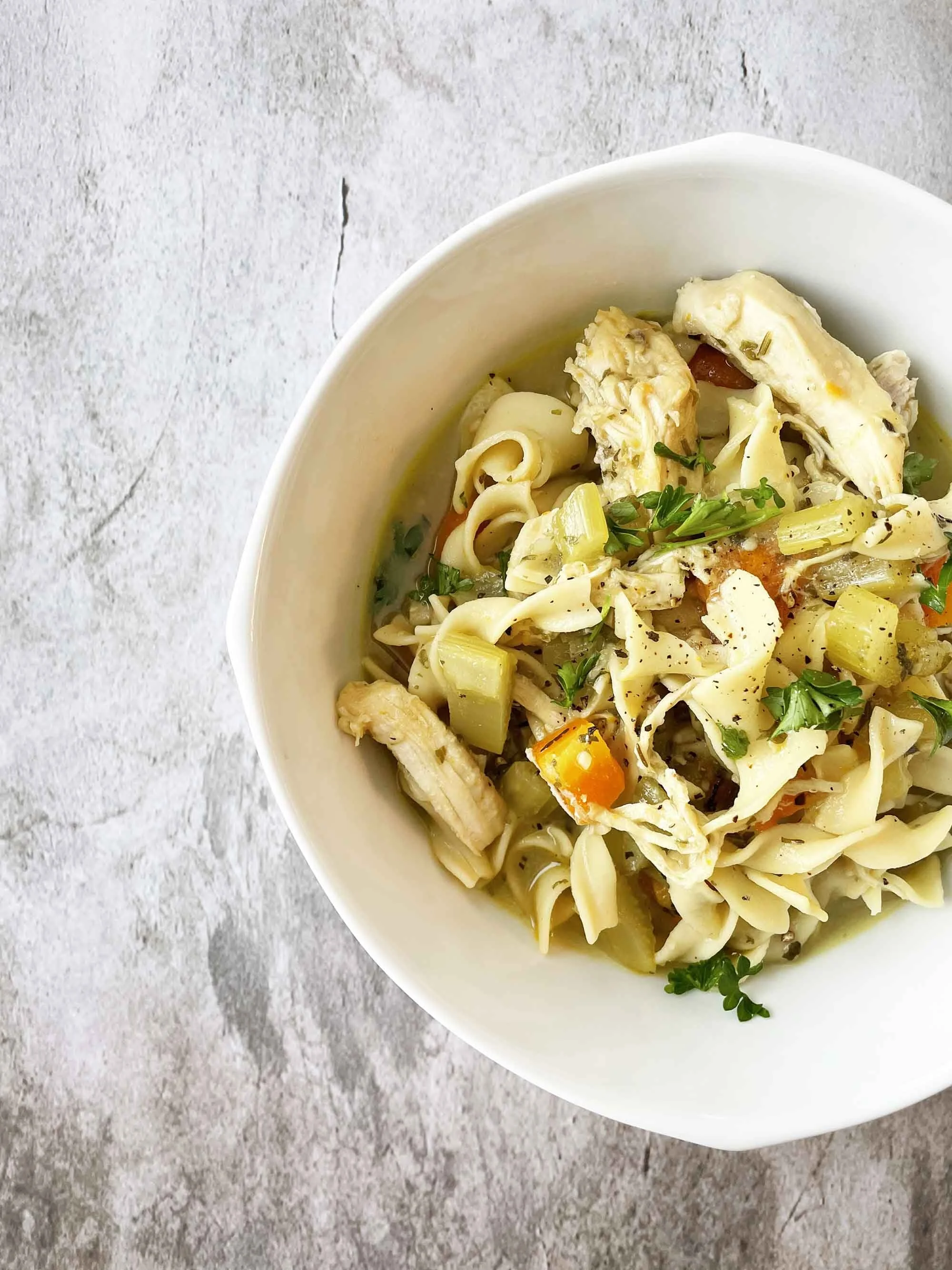 Homemade Chicken Noodle Soup - Belly Full