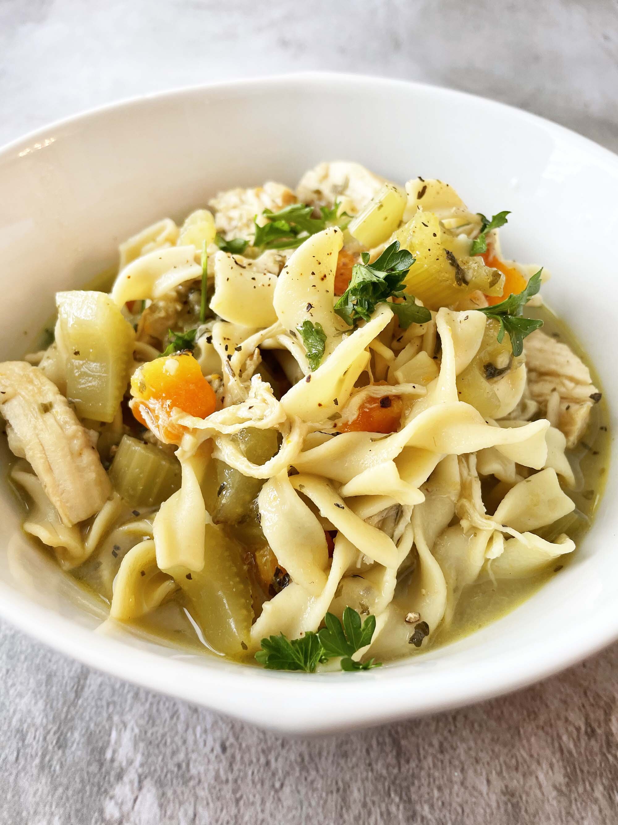 Homemade Chicken Noodle Soup — The Skinny Fork