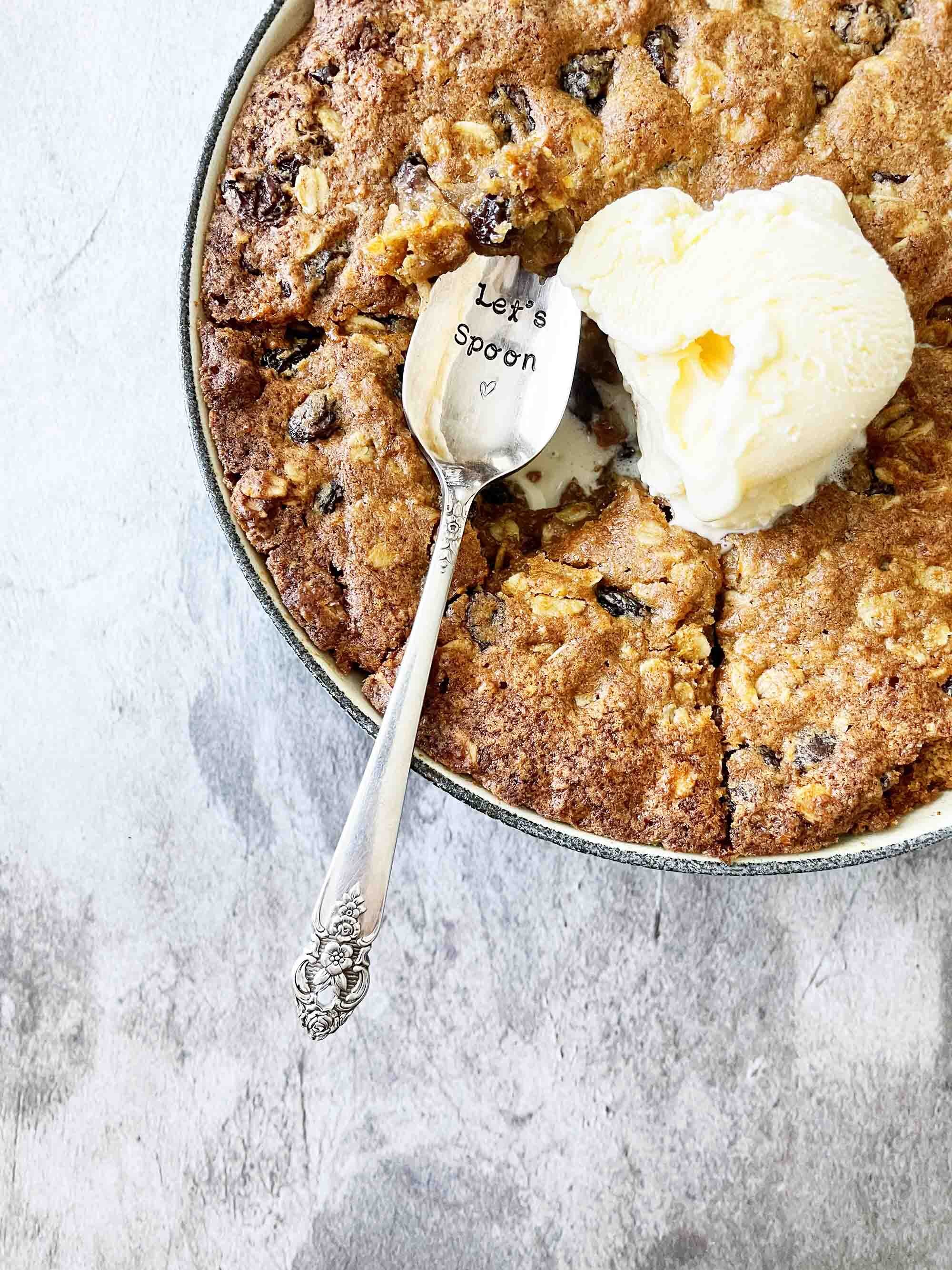 Oatmeal Raisin Skillet Cookie — The Skinny Fork