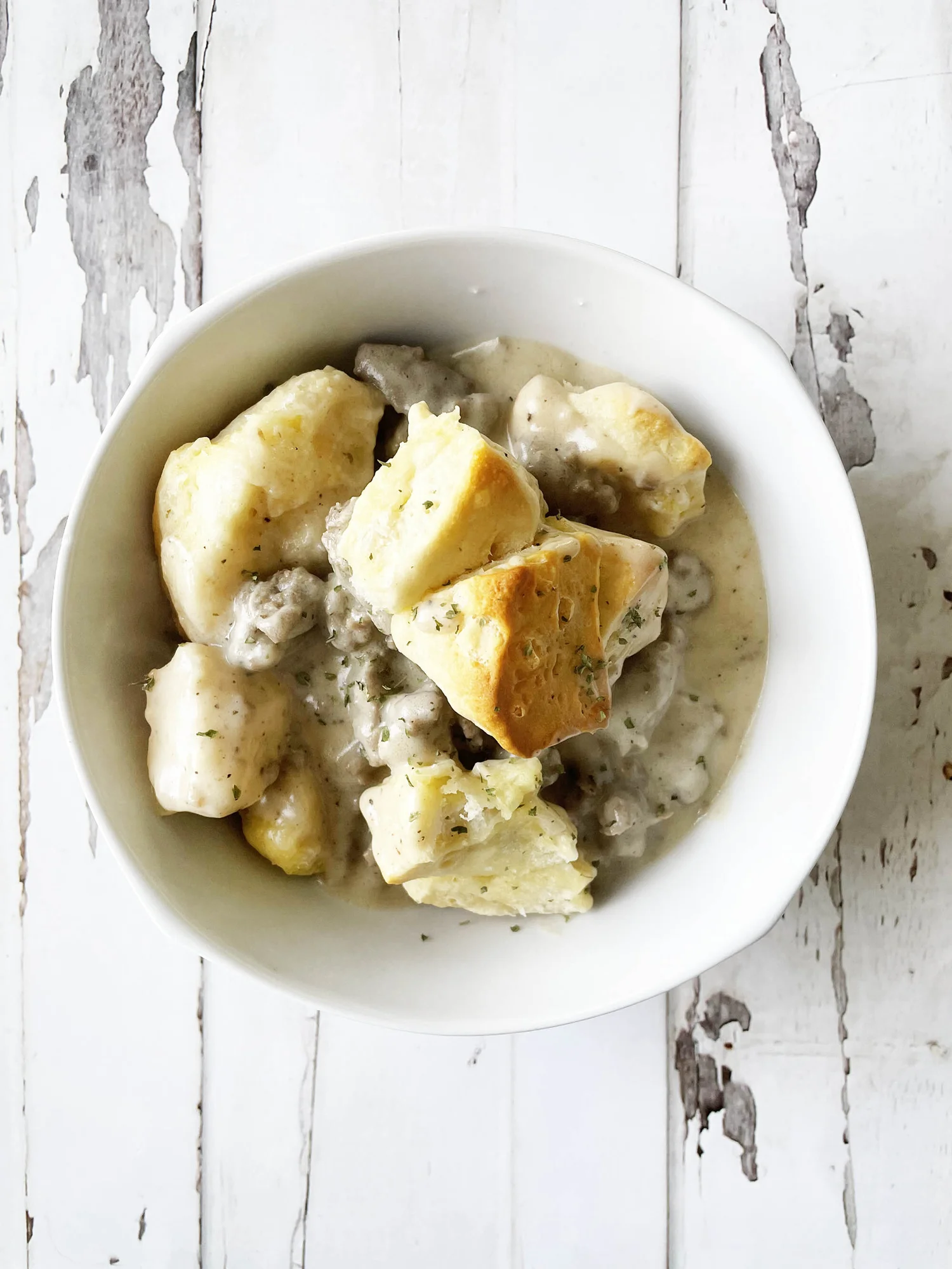 Biscuit & Gravy Pot Pie — The Skinny Fork