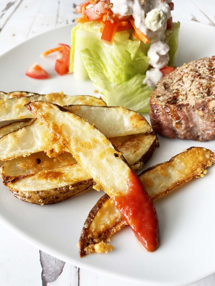 Baked Truffle Potato Wedges — The Skinny Fork