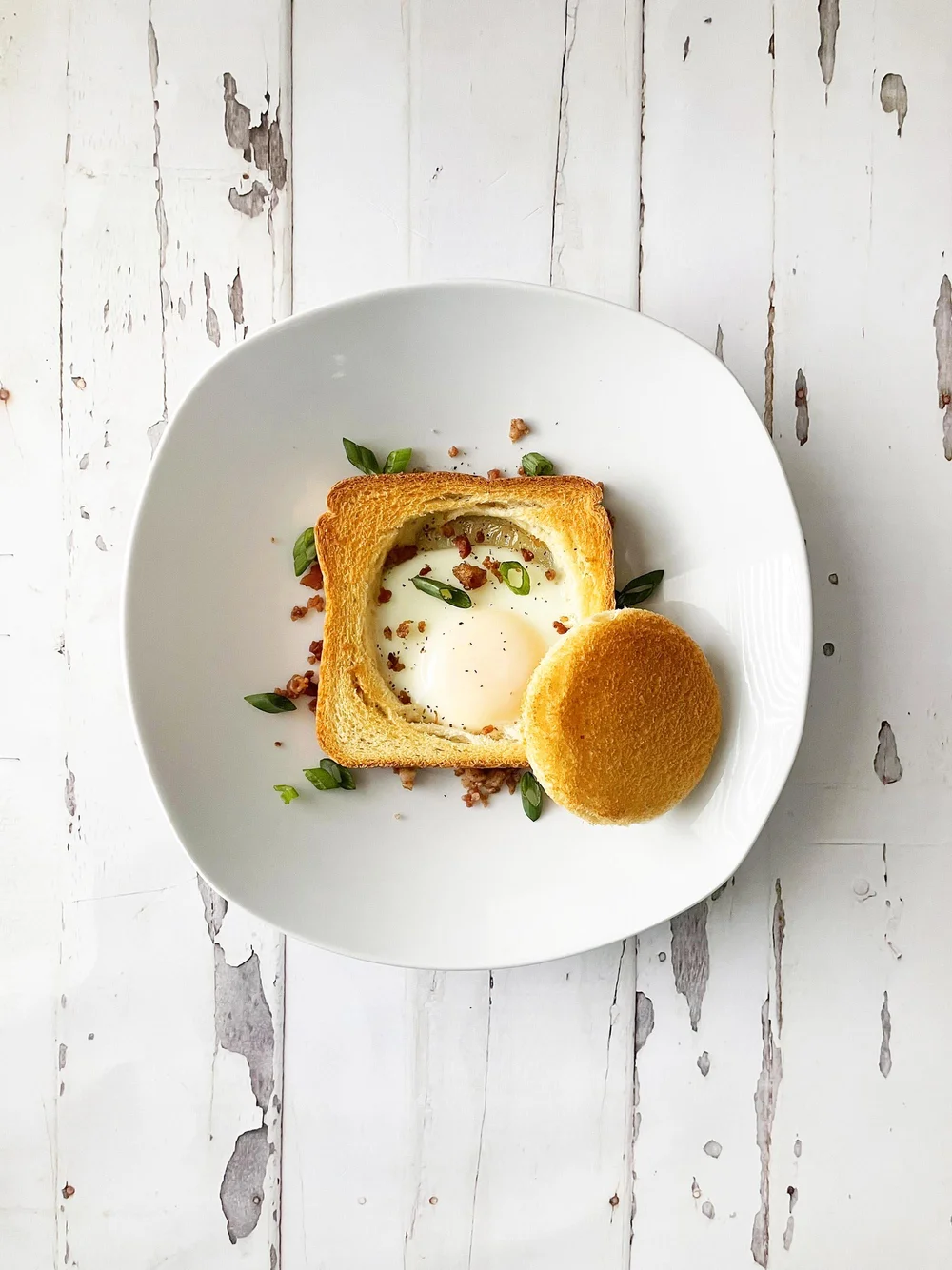 Toaster Oven EggInAHole — The Skinny Fork