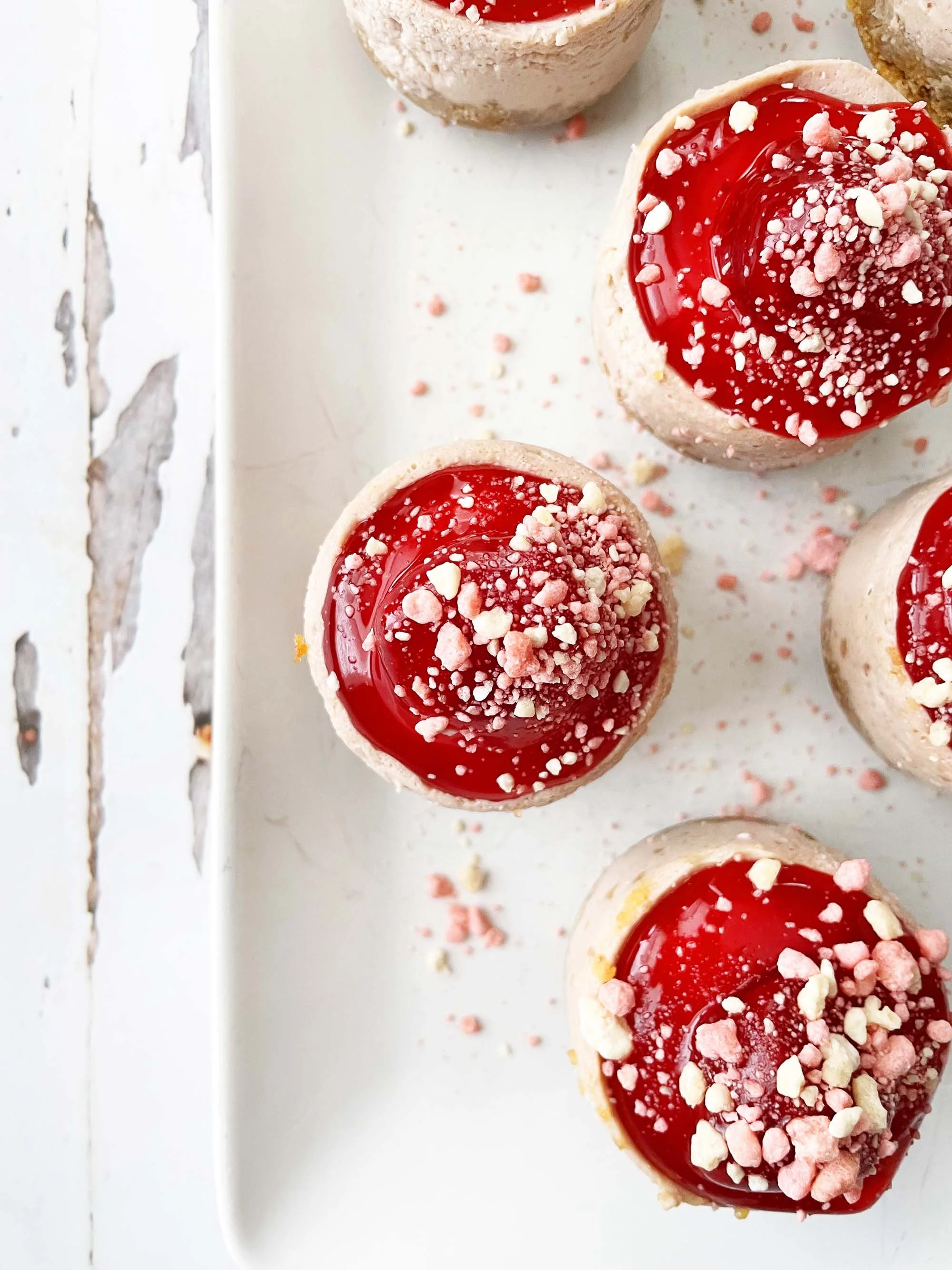 Instant Pot Strawberry Shortcake Cheesecake Bites
