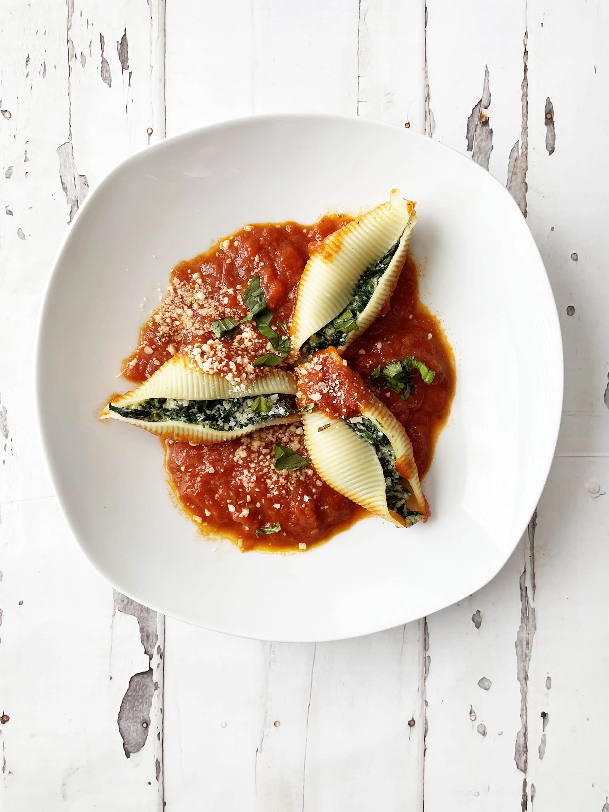 Spinach Stuffed Shells — The Skinny Fork