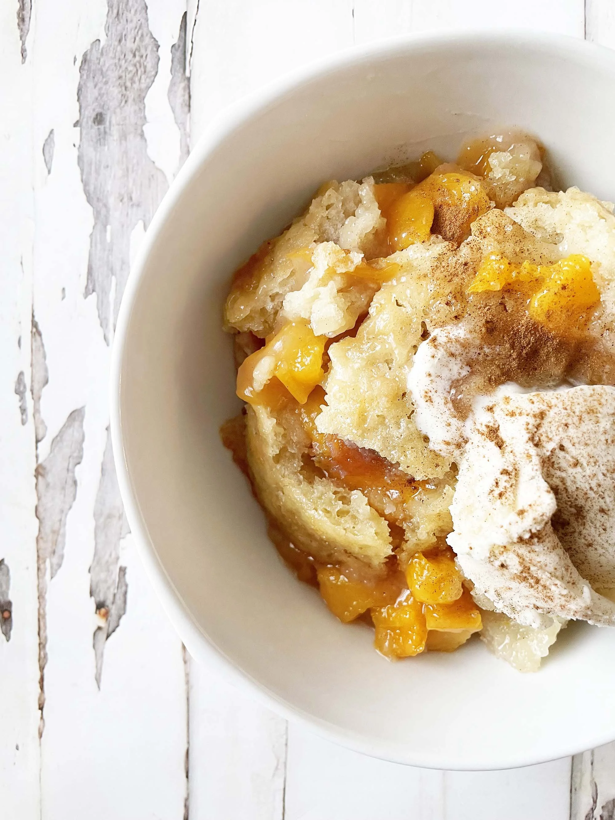 Lightened-Up Peach Cobbler