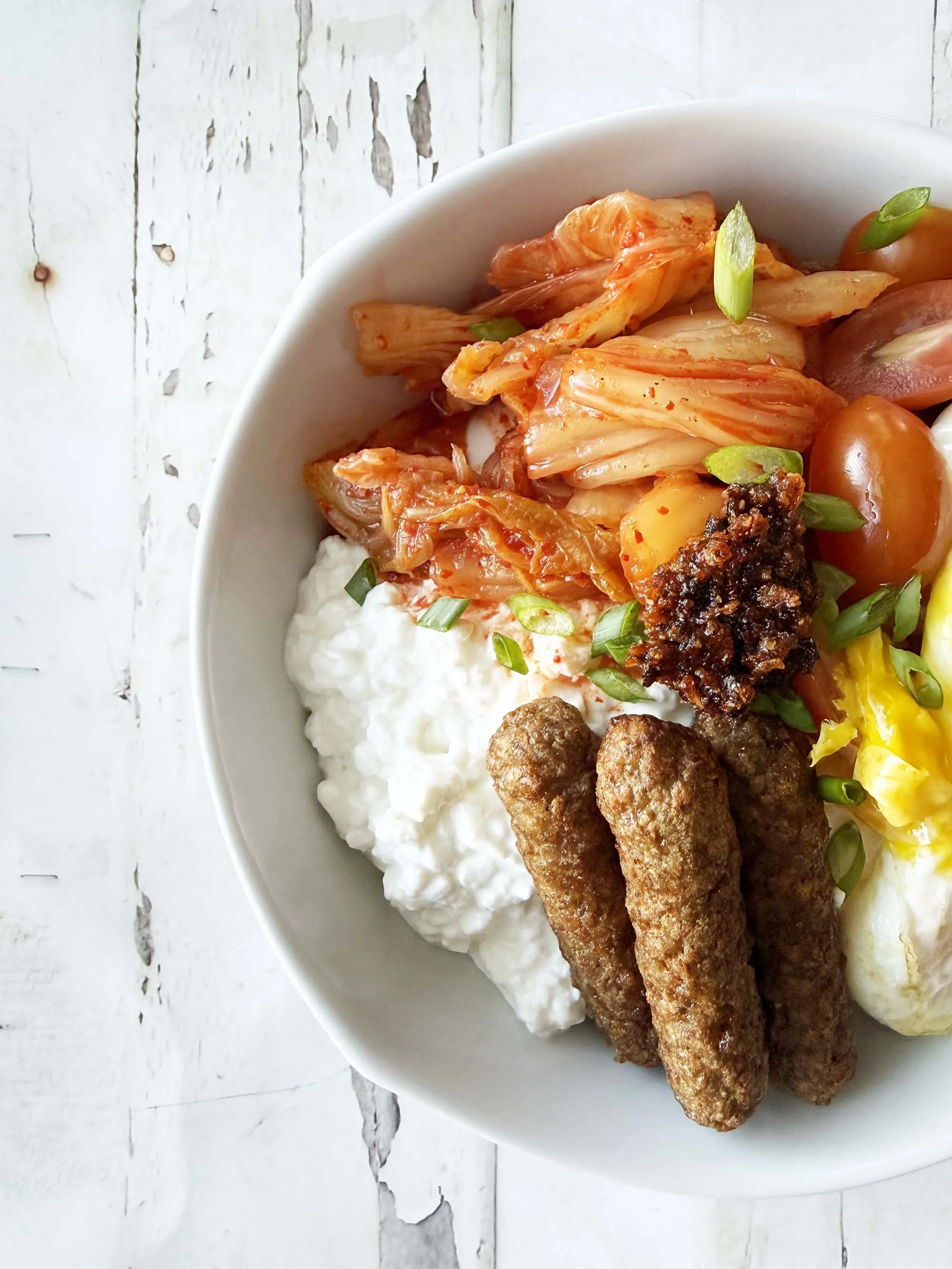 Kimchi Vegetarian Protein Breakfast Bowl