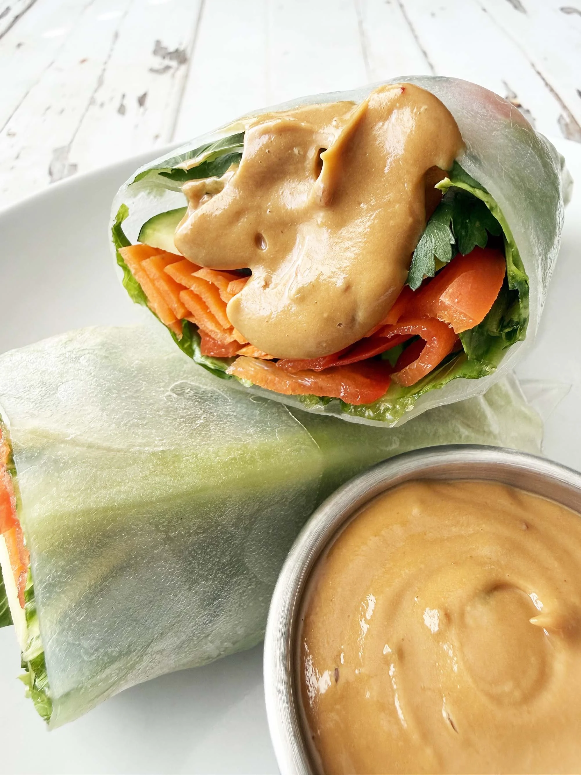 Veggie Wrap with Peanut Sauce