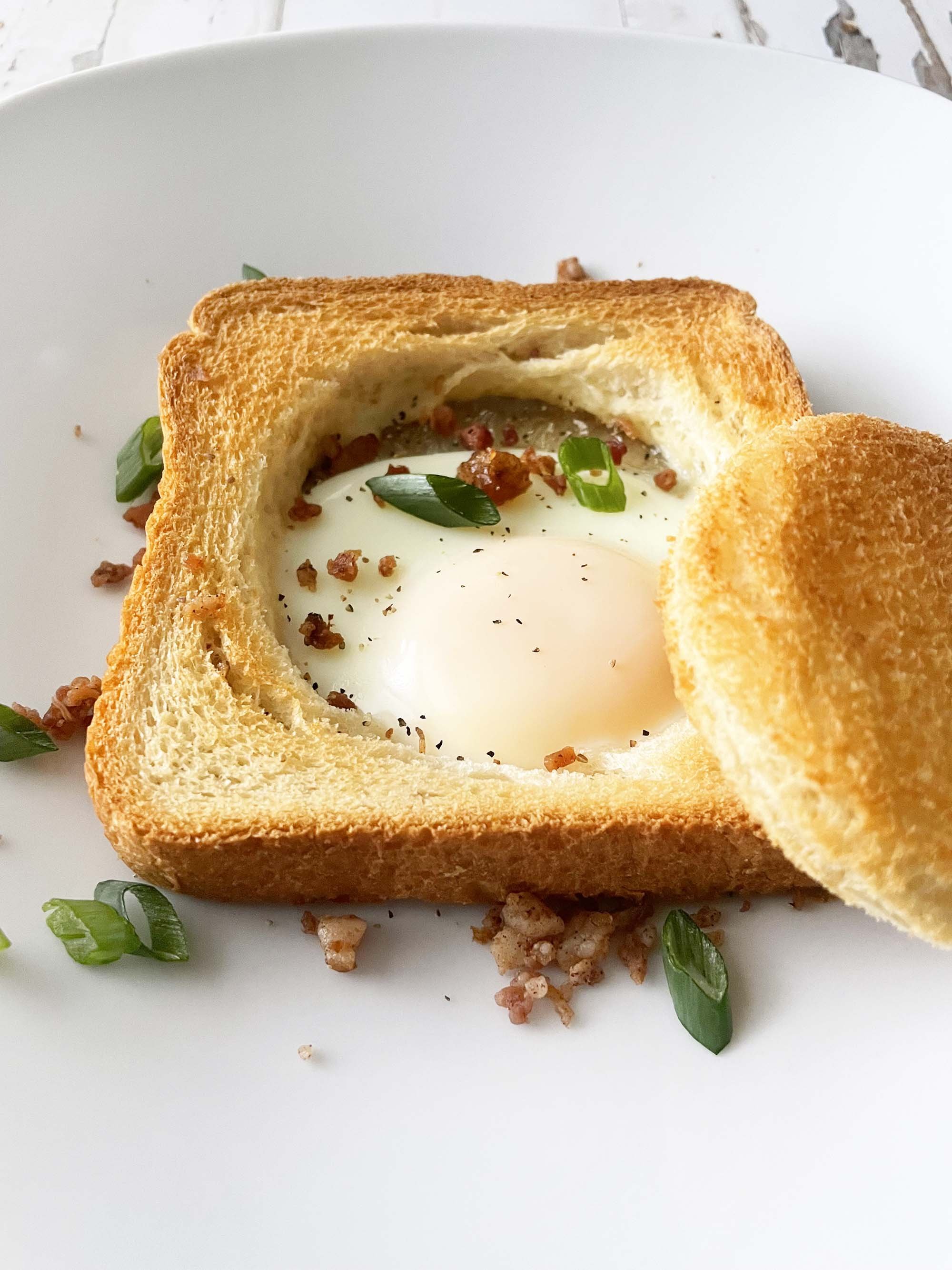 Toaster Oven Egg-In-A-Hole — The Skinny Fork