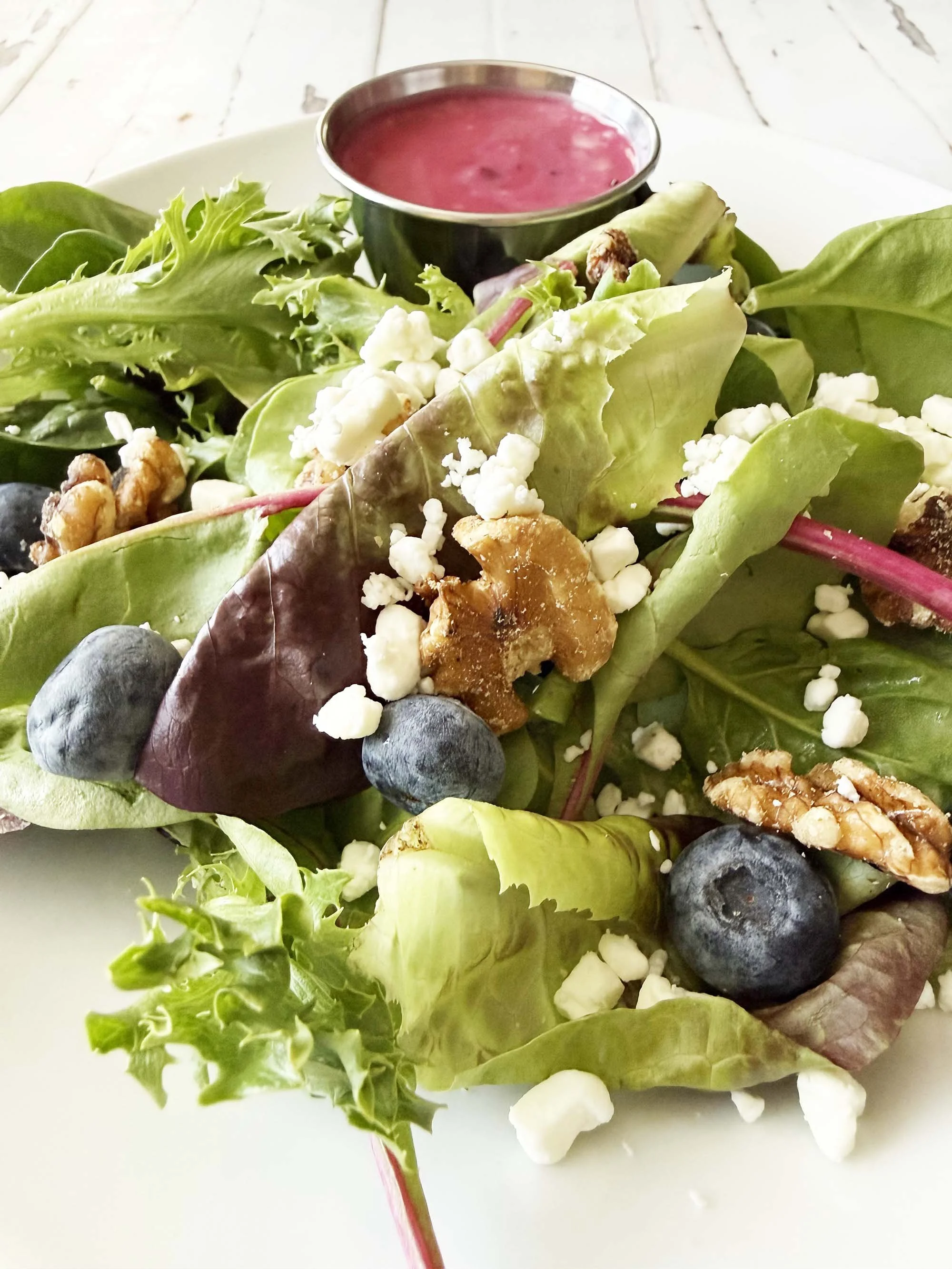 Blueberry Spring Salad w/ Blueberry Vinaigrette — The Skinny Fork