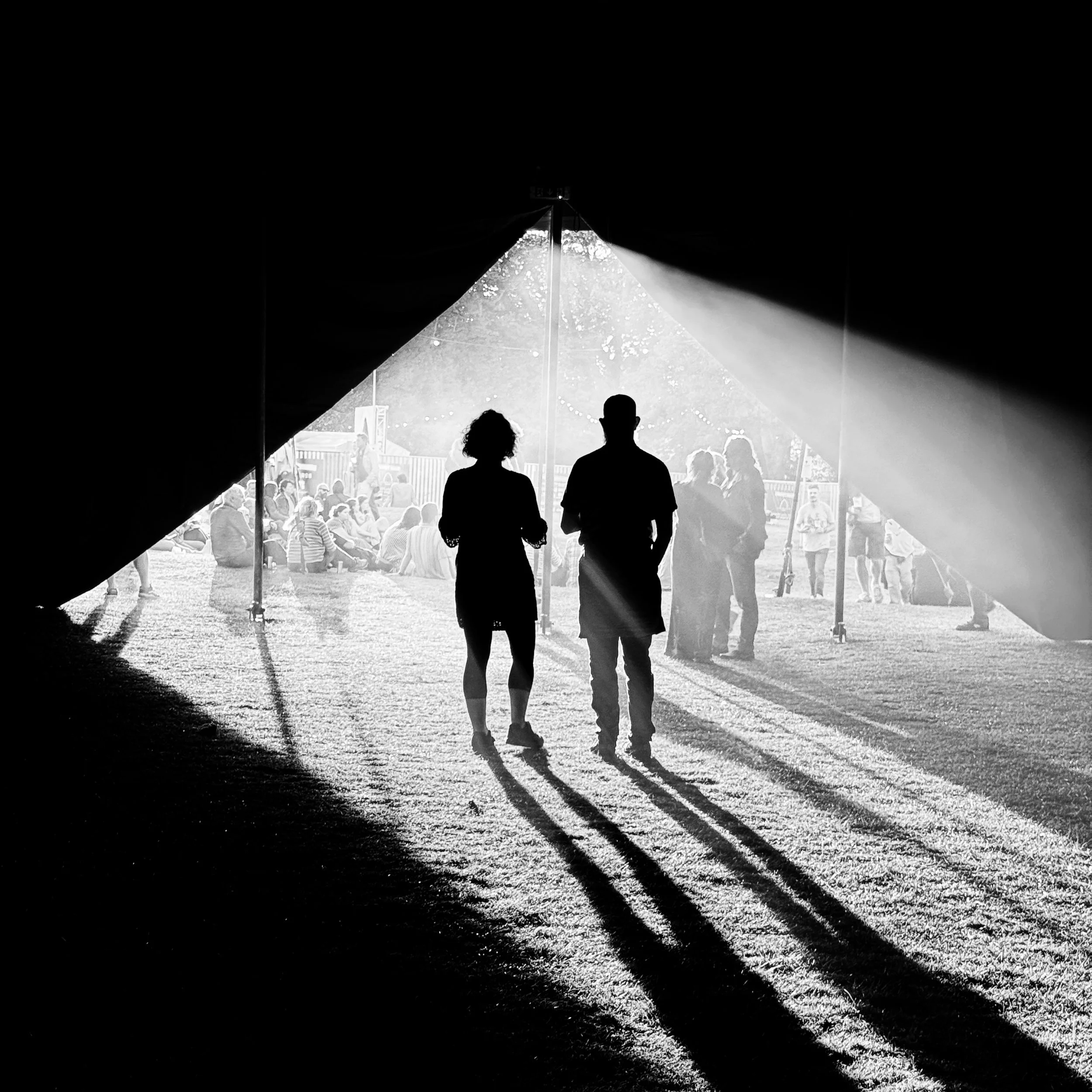Rarely do I include people in my photography but I think that on this occasion it merits it and extends the variety of subject matter I have shot as part of my weekly phone image project.
I have many shots of this opening of the tent with people wal
